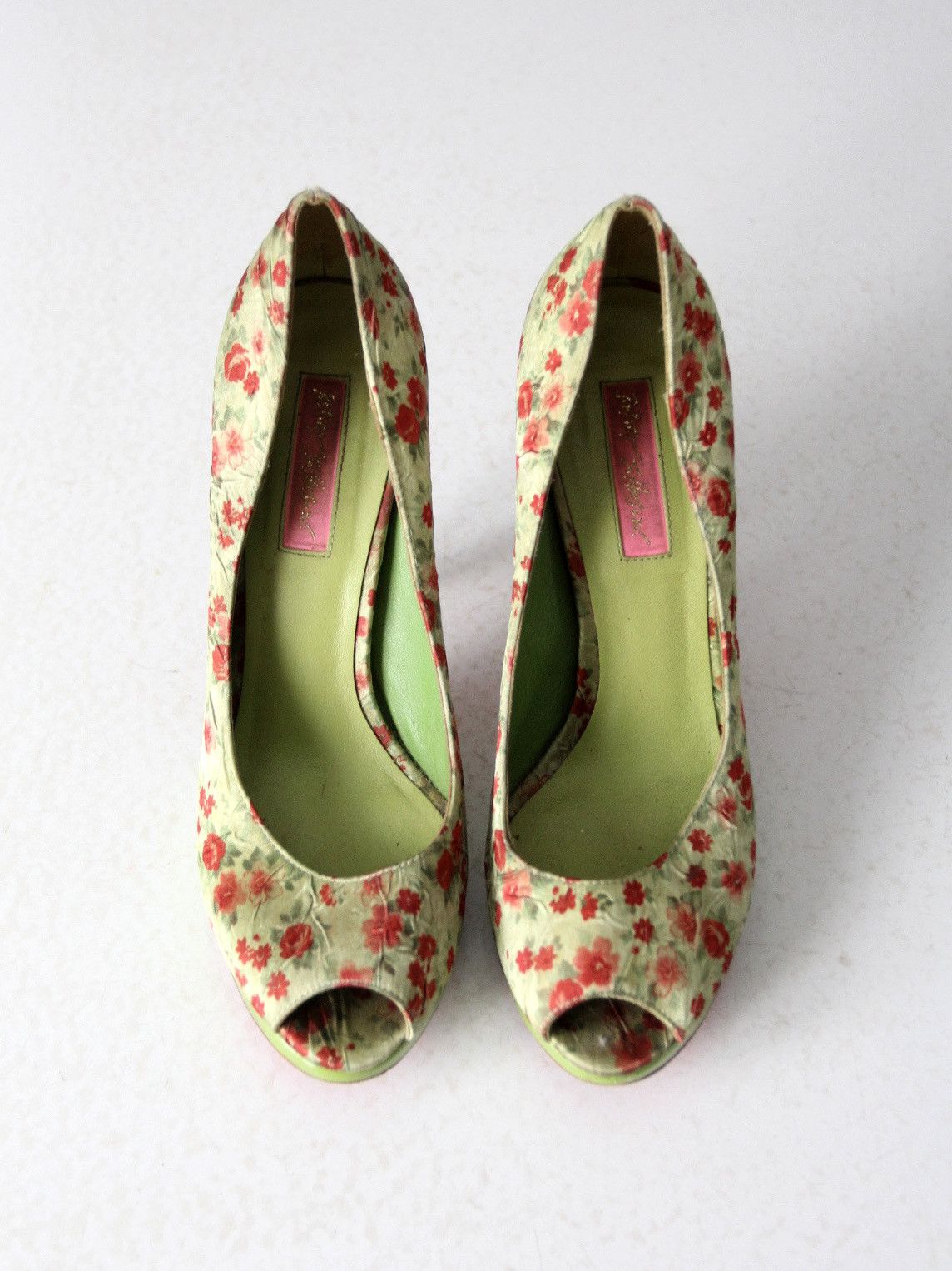 Betsey Johnson Betsey Johnson green floral pumps Size US 8 / IT 38 - 7 Thumbnail