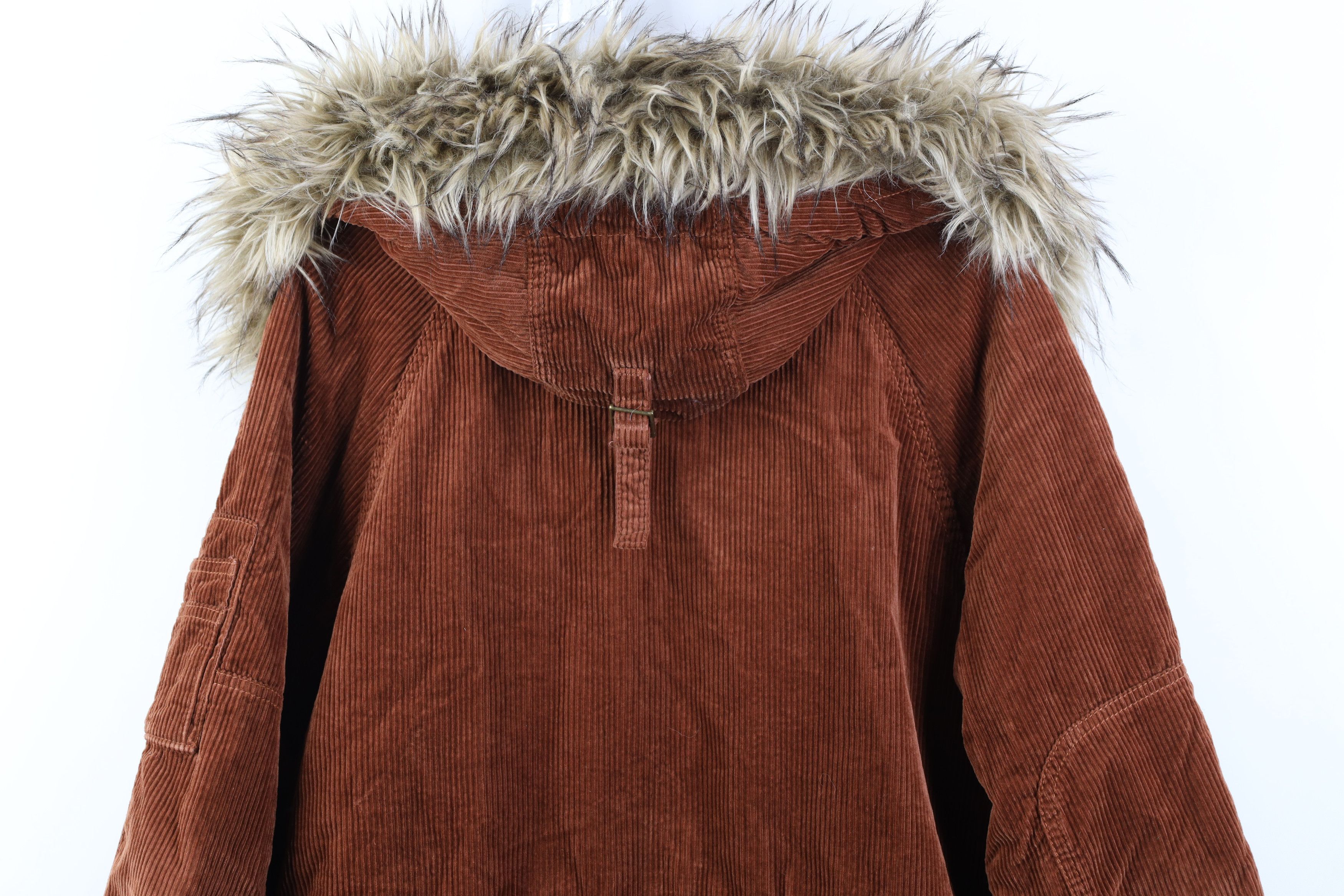 American Eagle Outfitters Vintage 90s Y2K American Eagle Corduroy Parka Jacket Size M / US 6-8 / IT 42-44 - 15 Thumbnail
