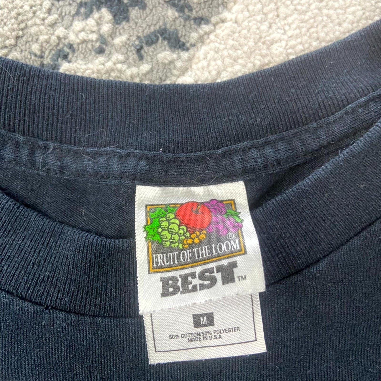 Fruit Of The Loom Vintage Fruit Of The Loom Best T Shirt Medium Black USAF Size US M / EU 48-50 / 2 - 5 Thumbnail