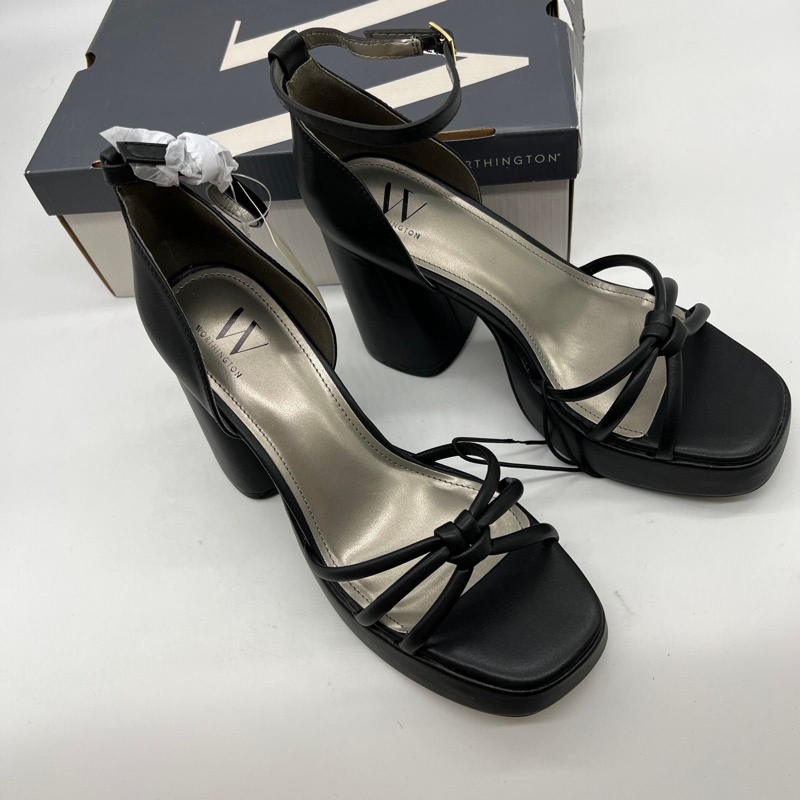 Other Worthington Womens Ellsworth Heeled Sandals Black Size 9.5M Size US 9.5 / IT 39.5 - 5 Thumbnail