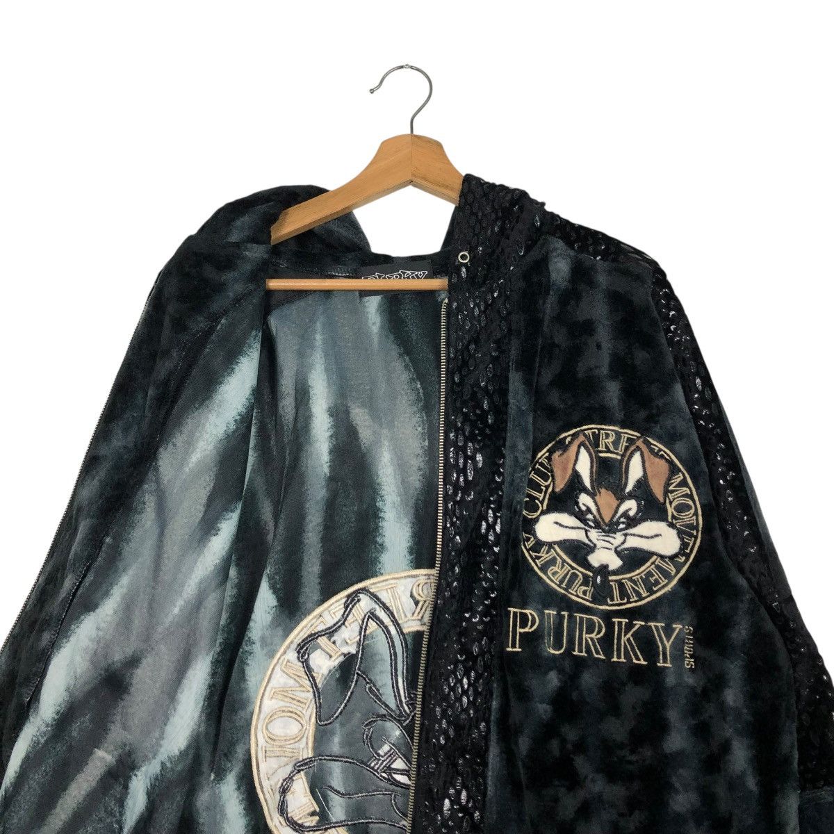 Cartoon Network 🔥VINTAGE OVERSIZE JACKET CARTOON PURKY RICH BLACK BIG LOGO Size US M / EU 48-50 / 2 - 15 Thumbnail