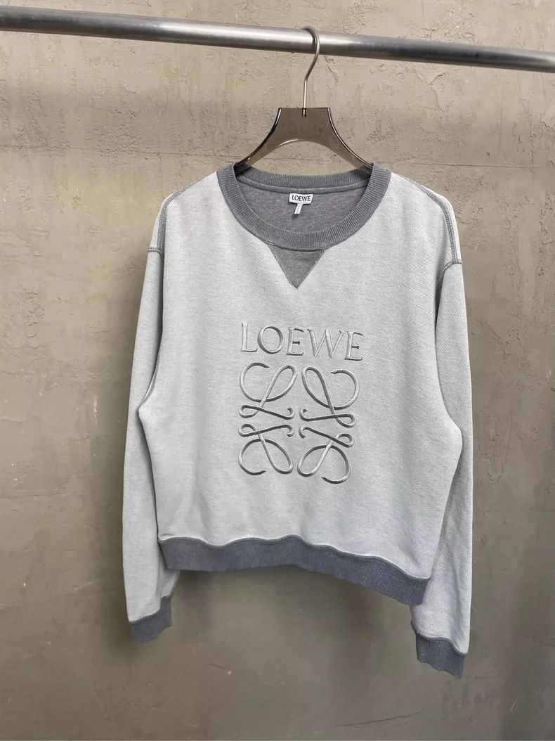 Loewe LOEWE Gray reverse embroidered Logo round neck sweater Size M / US 6-8 / IT 42-44 - 1 Thumbnail