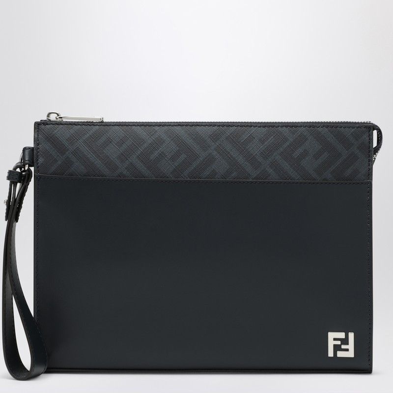 Fendi Fendi Ff Squared Clutch Midnight Blue Size ONE SIZE - 1 Thumbnail