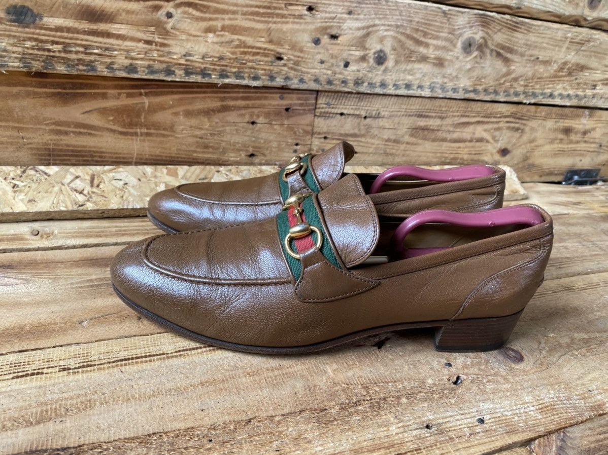 Gucci Gucci horsebit bixton 3 stripe leather loafers sz uk 7.5 Size US 8.5 / EU 41-42 - 5 Thumbnail