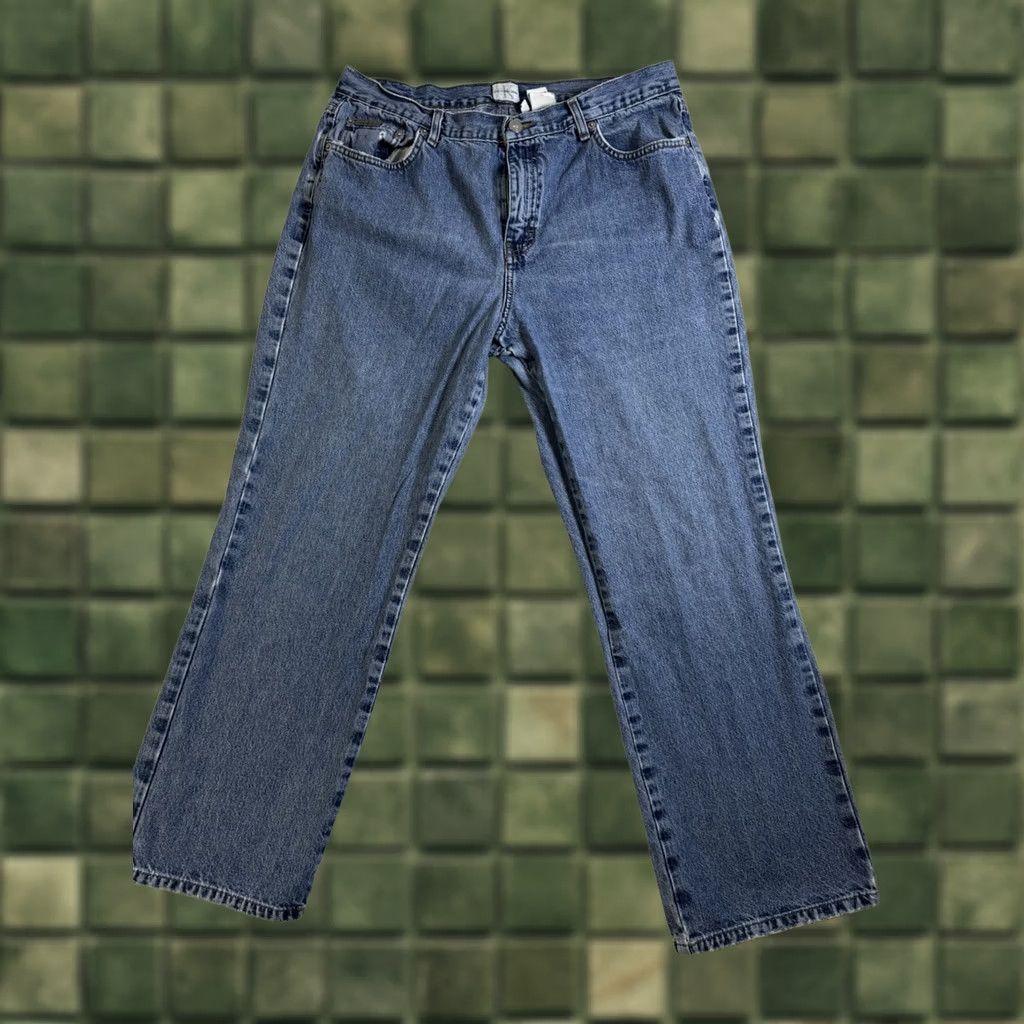 Calvin Klein Calvin Klein Women's Jeans Size 16 Regular Bootcut Light Blue Wash Denim with Logo Accents Size 38" / US 16 / IT 52 - 1 Thumbnail