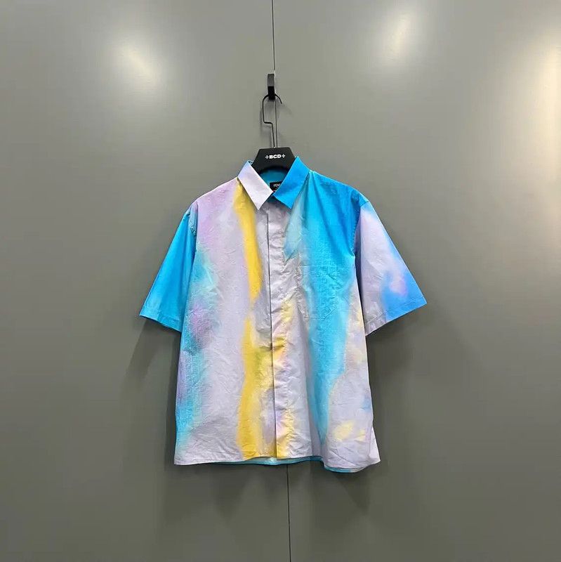 Fendi Fendi Multi-Color Short Sleeve Cotton Shirt 0089 Size US M / EU 48-50 / 2 - 1 Thumbnail