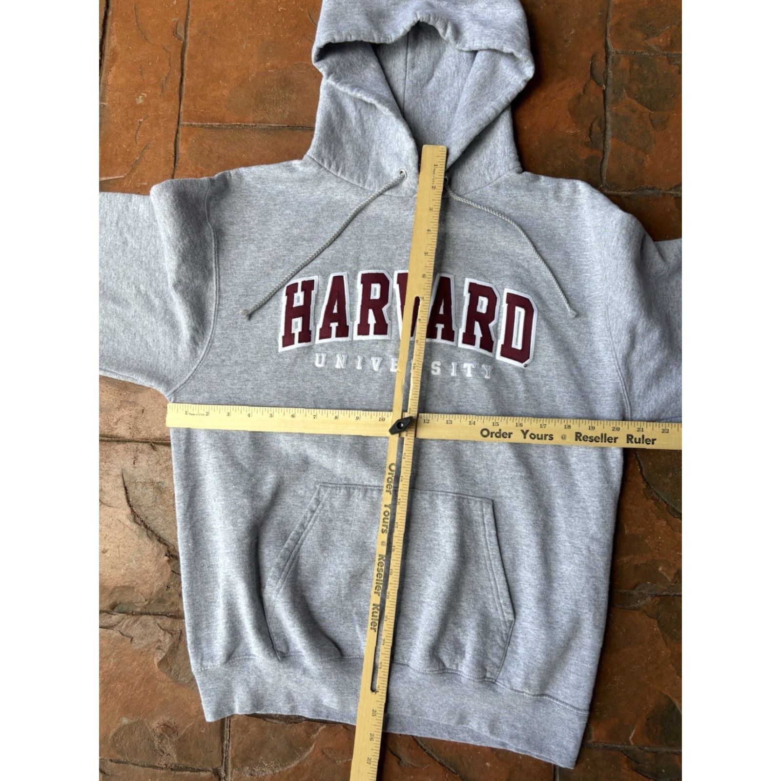 Champion Champion Harvard University Hoodie Sweatshirt M Gray Embroidered Pouch Hooded Crew Neck Sweatshirt Men’s" Size US M / EU 48-50 / 2 - 6 Thumbnail