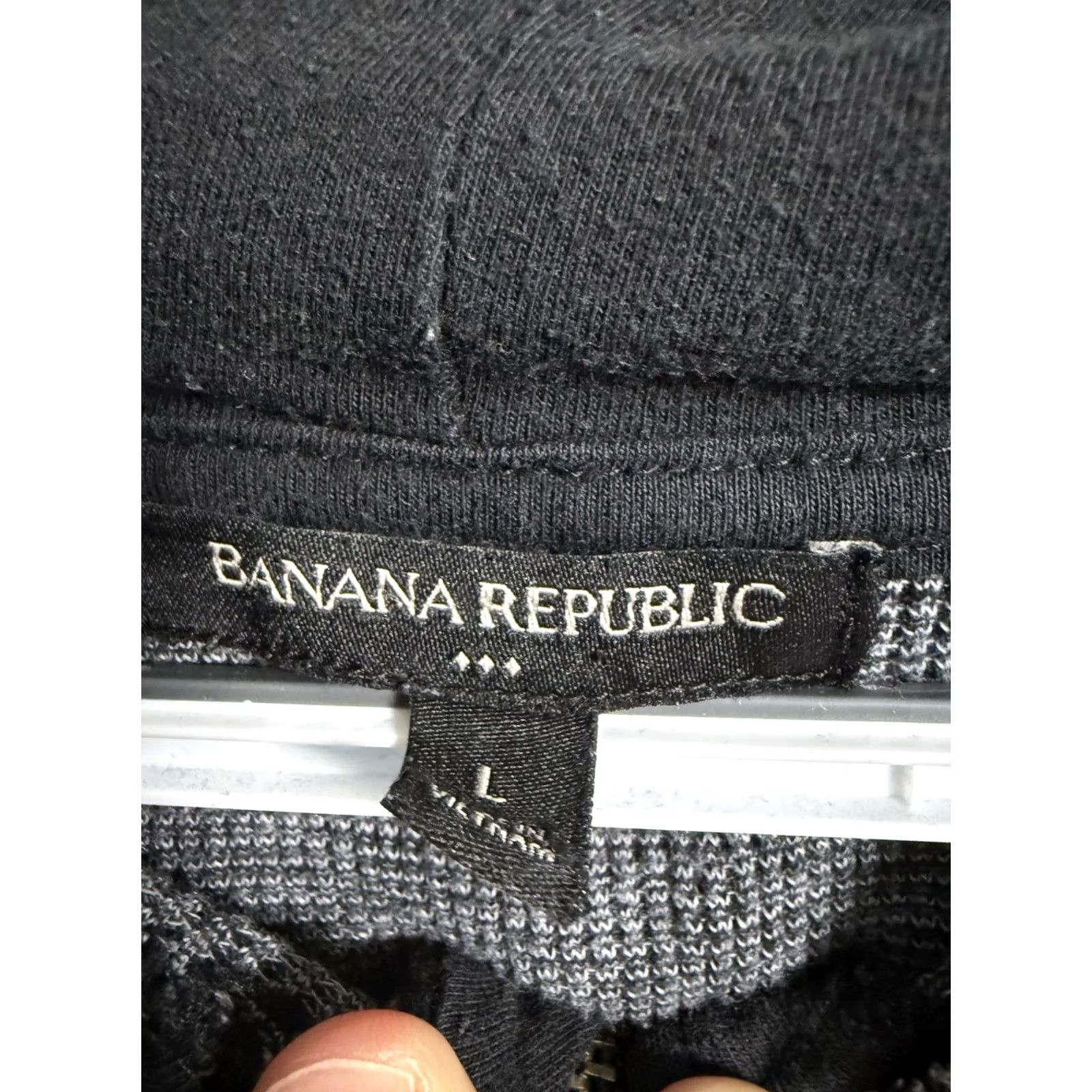 Banana Republic Banana Republic Mens Pullover Large Cotton Knit Gray 1/4 Zip Casual Weekend Size US L / EU 52-54 / 3 - 3 Thumbnail