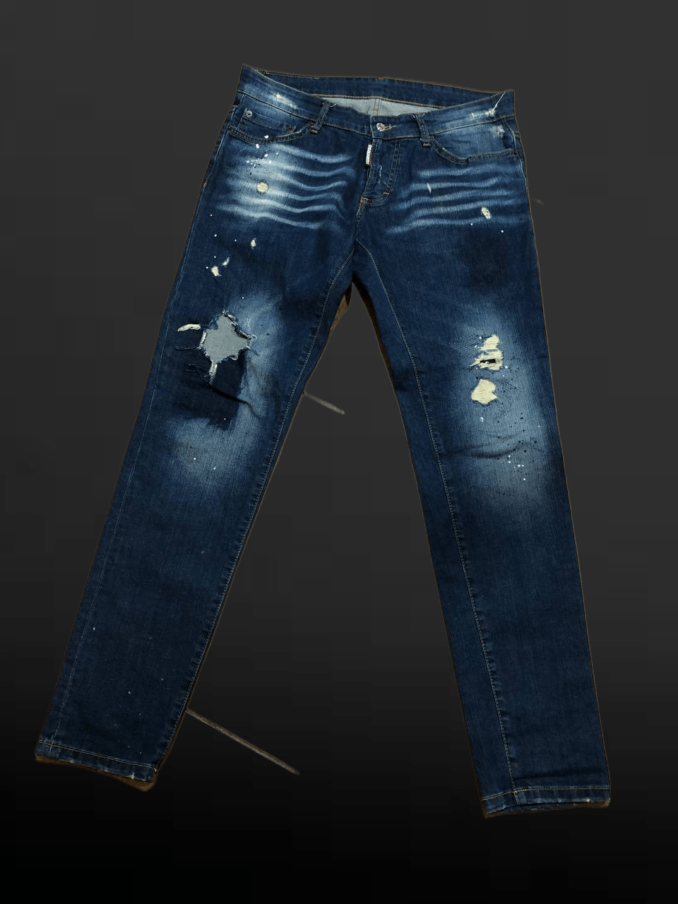 Dsquared2 Dsquared2 Jeans Mens Distressed Blue Navy Stretch Size US 34 / EU 50 - 1 Thumbnail