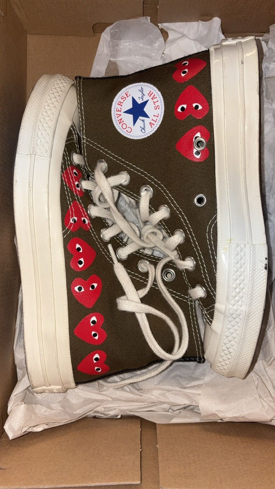 Comme des Garcons PLAY × Converse Converse Chuck 70 Play CDG Hi Size US 5 / IT 35 - 1 Thumbnail