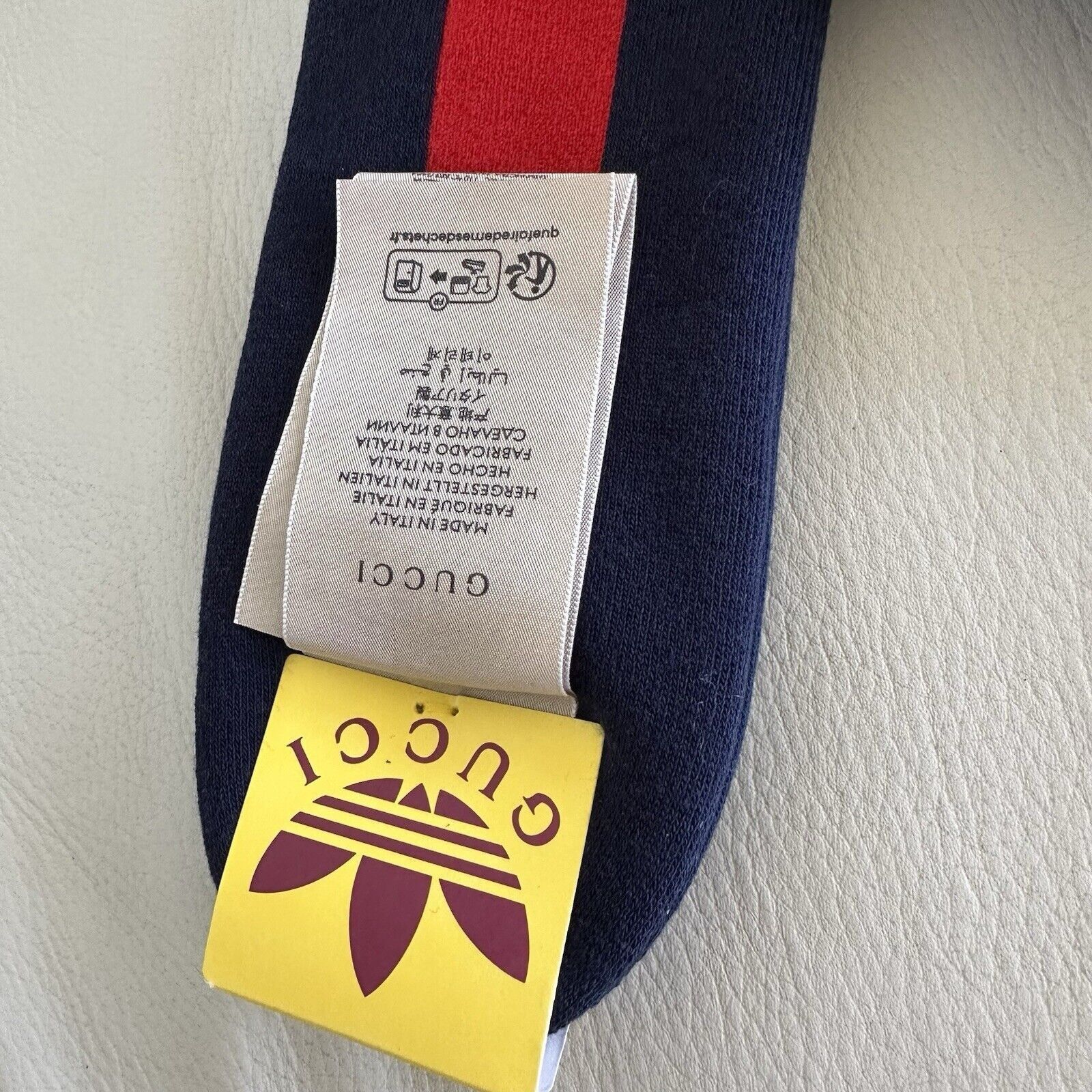 Gucci NEW Gucci ADIDAS Socks BLUE RED SZ M 100% Authentic Size ONE SIZE - 6 Thumbnail