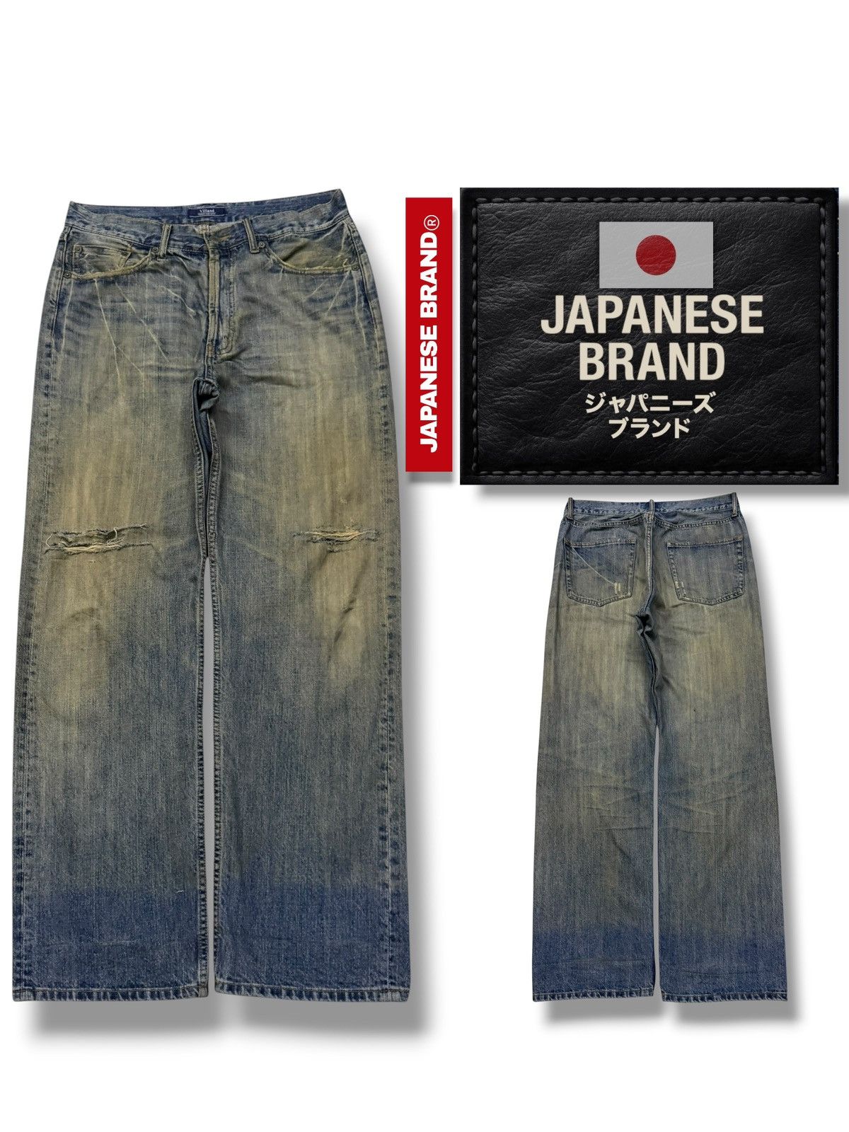 Japanese Brand Vintage Villand Japanese Denim Jeans | Relaxed Wide Fit W32 Size US 32 / EU 48 - 1 Thumbnail