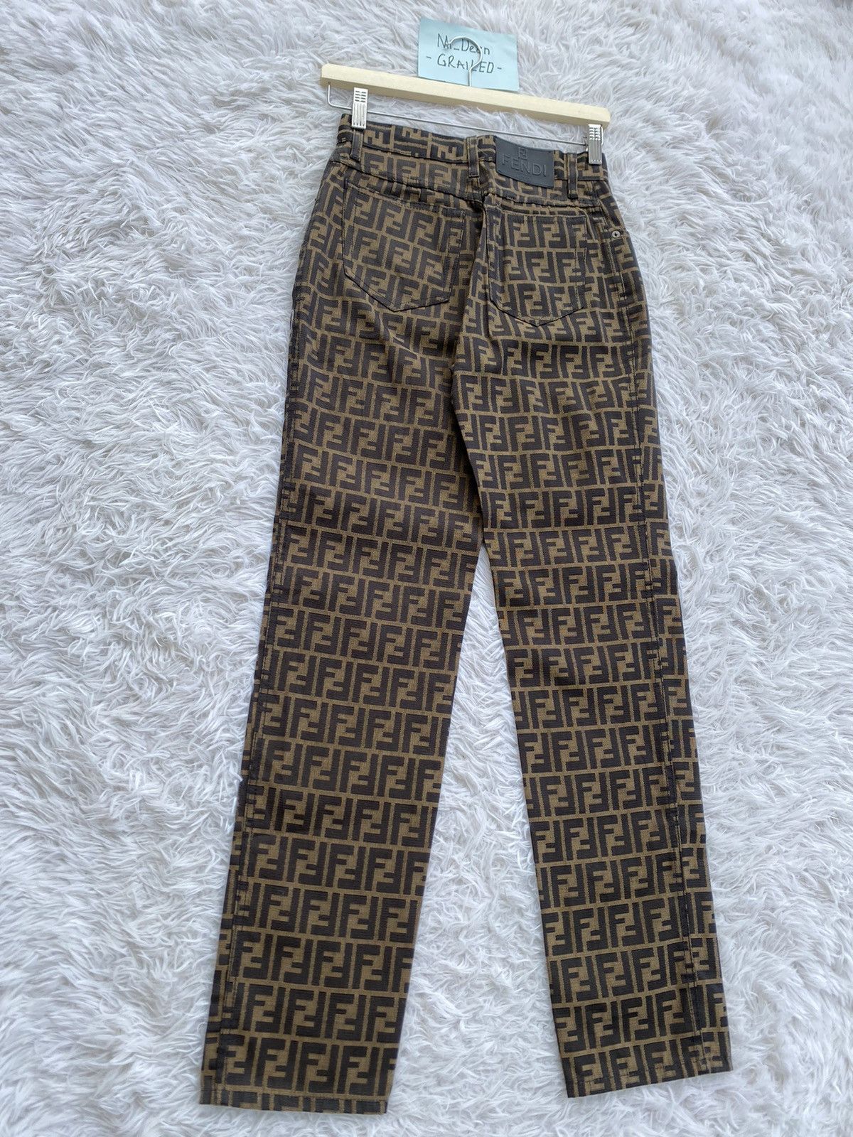 Fendi Vintage Fendi Zucca Monogram Pants FF Logo Size US 26 / EU 42 - 22 Thumbnail