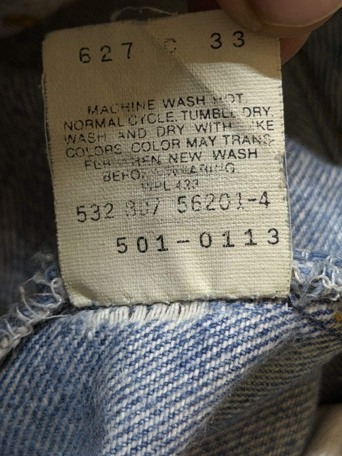 Levi's Vintage 80s Usa Levis 501 Blue Mud Wash Ripped Distressed Size 27" / US 4 / IT 40 - 8 Thumbnail