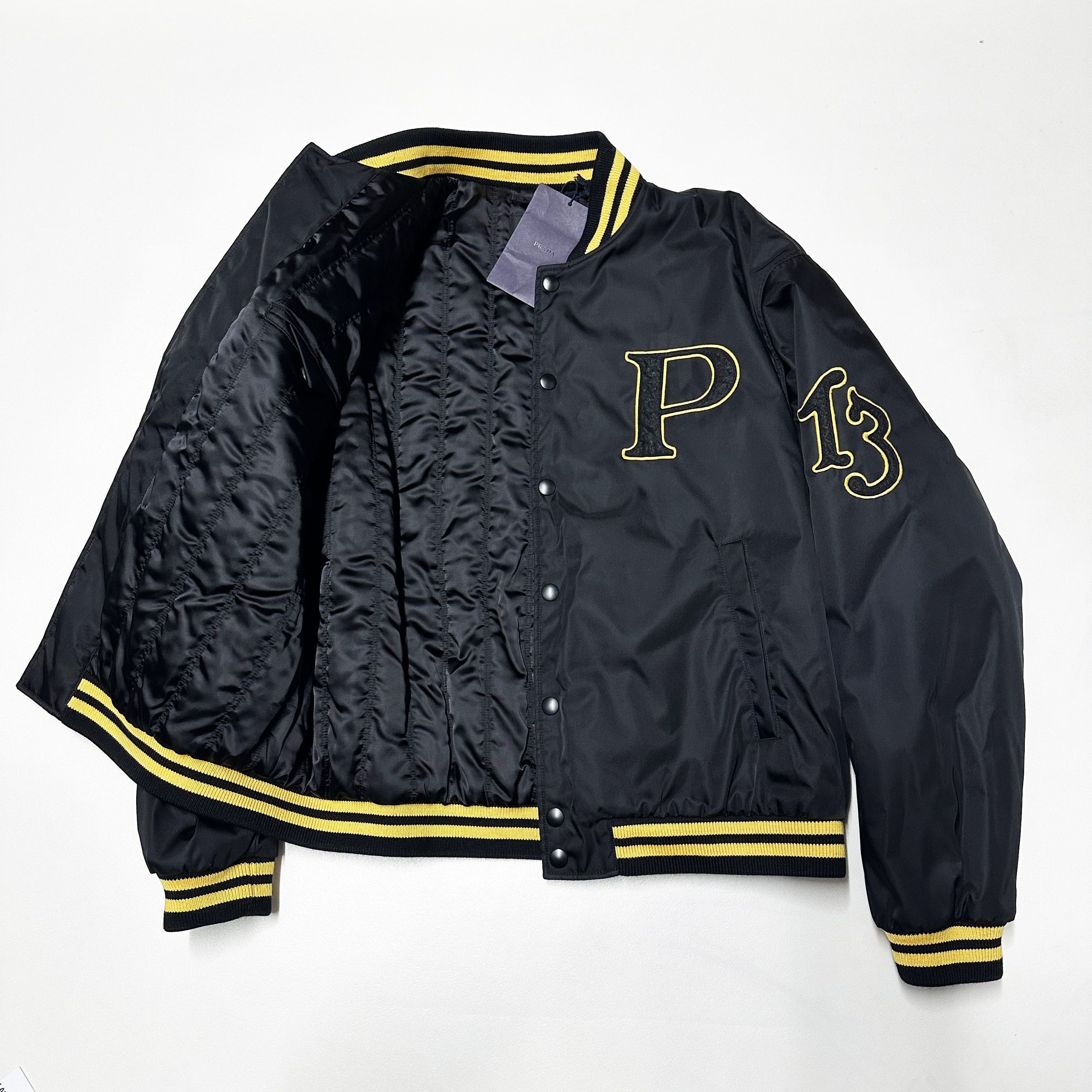 Prada Prada mens size XL re-nylon Bomber jacket baseball varsity Size US XL / EU 56 / 4 - 3 Thumbnail
