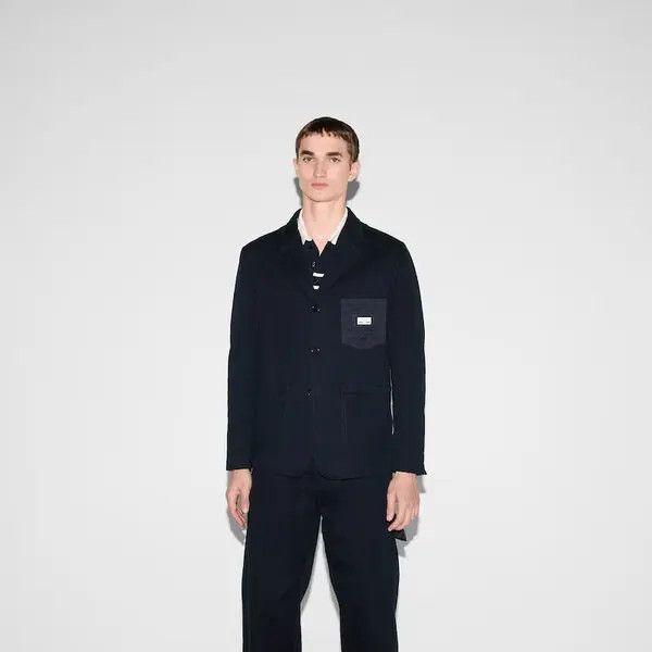 Gucci o1la5ras0426 Cotton Canvas Jacket in Navy Blue Size US L / EU 52-54 / 3 - 3 Thumbnail