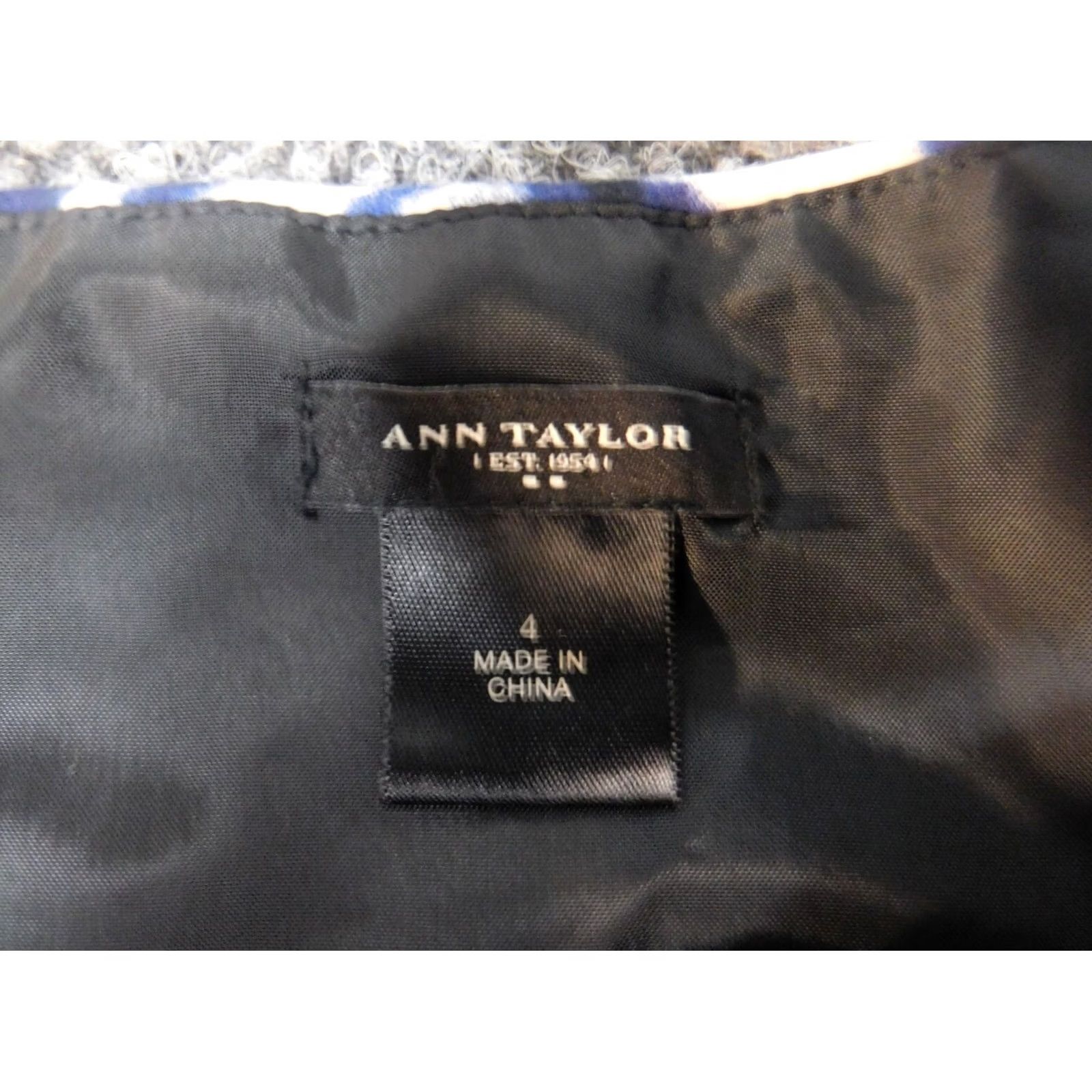 Ann Taylor Ann Taylor Womens Dress A-Line 4 Purple Floral Stretch Zip Sleeveless Knee Length Casual Womens Size S / US 4 / IT 40 - 4 Thumbnail