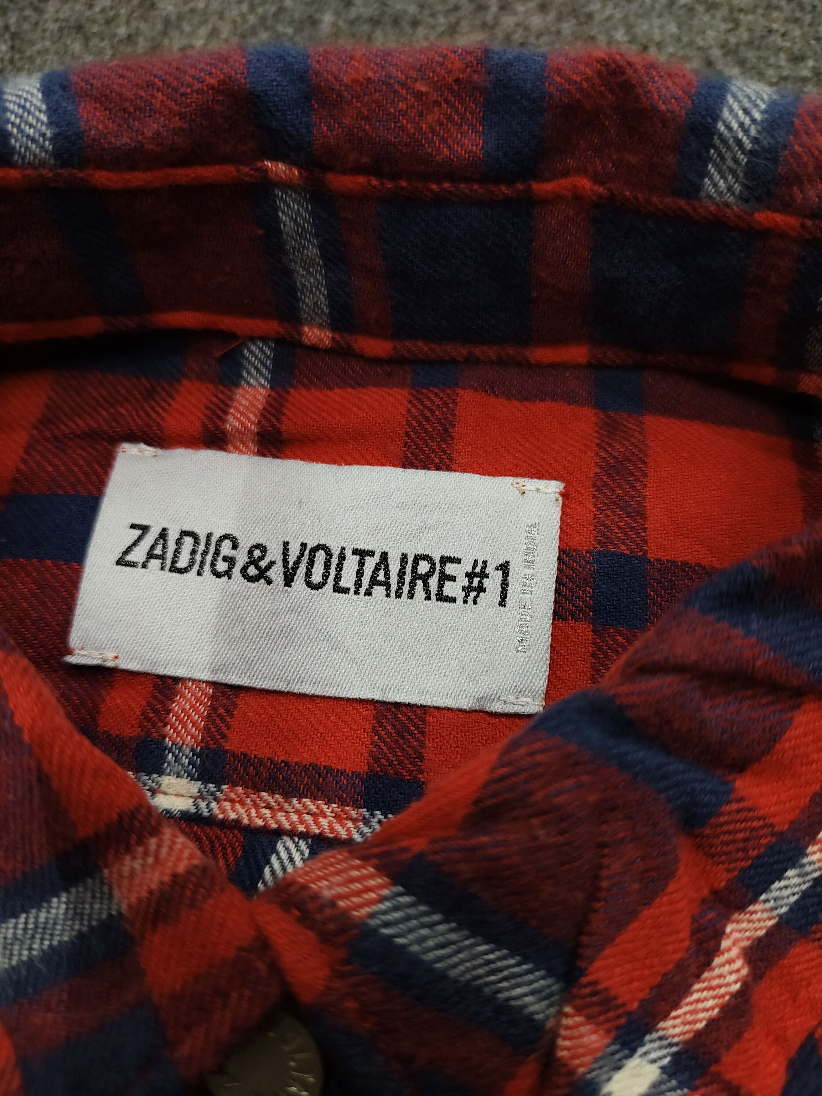 Zadig & Voltaire Zadig & Voltaire❤️‍🔥Punk Rock Grommet Hardware Flanel Shirt Size M / US 6-8 / IT 42-44 - 9 Thumbnail