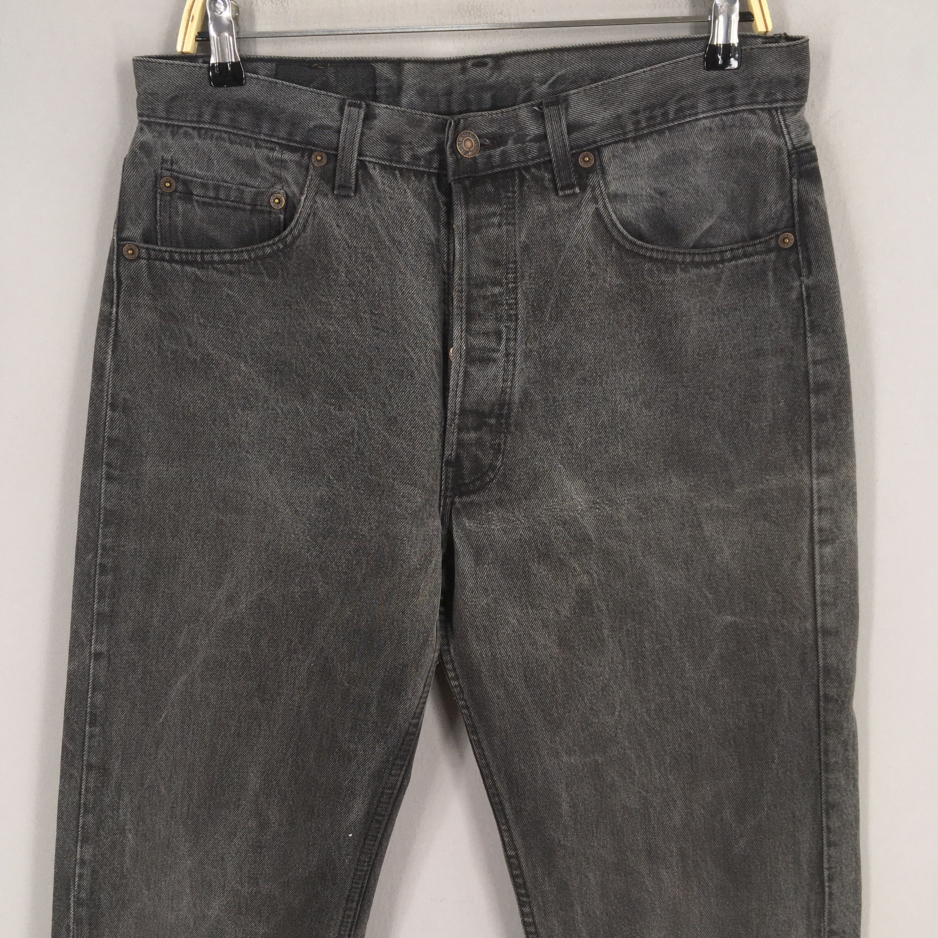 Levi's Size 29x28.5 Vintage 90s Levi's 501 Black Jeans S1051 Size US 29 - 2 Thumbnail
