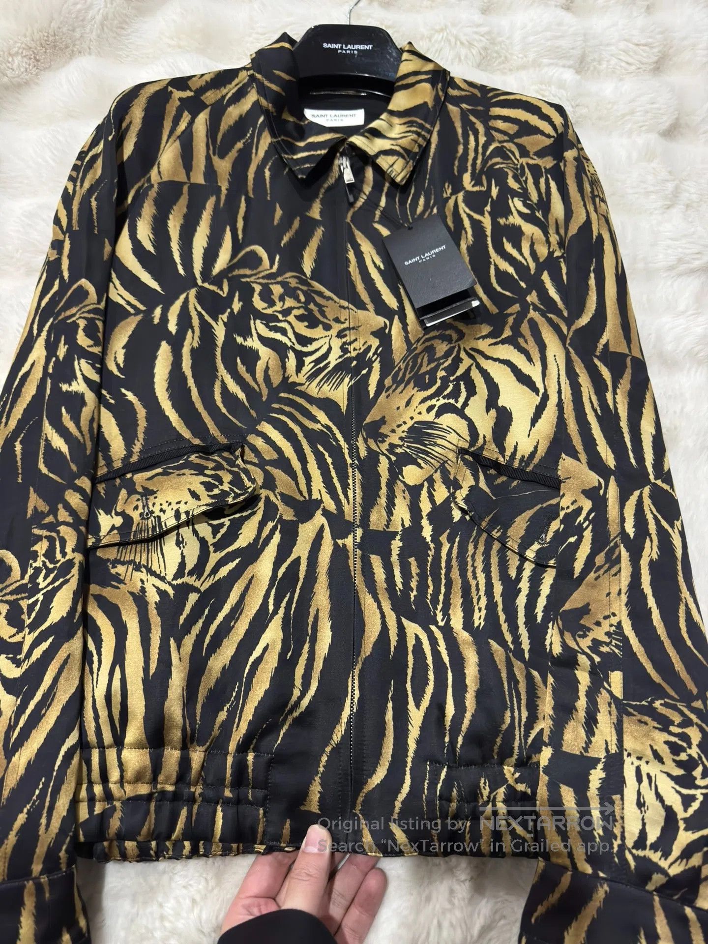 Saint Laurent Paris Saint Laurent Paris Tiger-Print Jacket| Size US M / EU 48-50 / 2 - 2 Thumbnail
