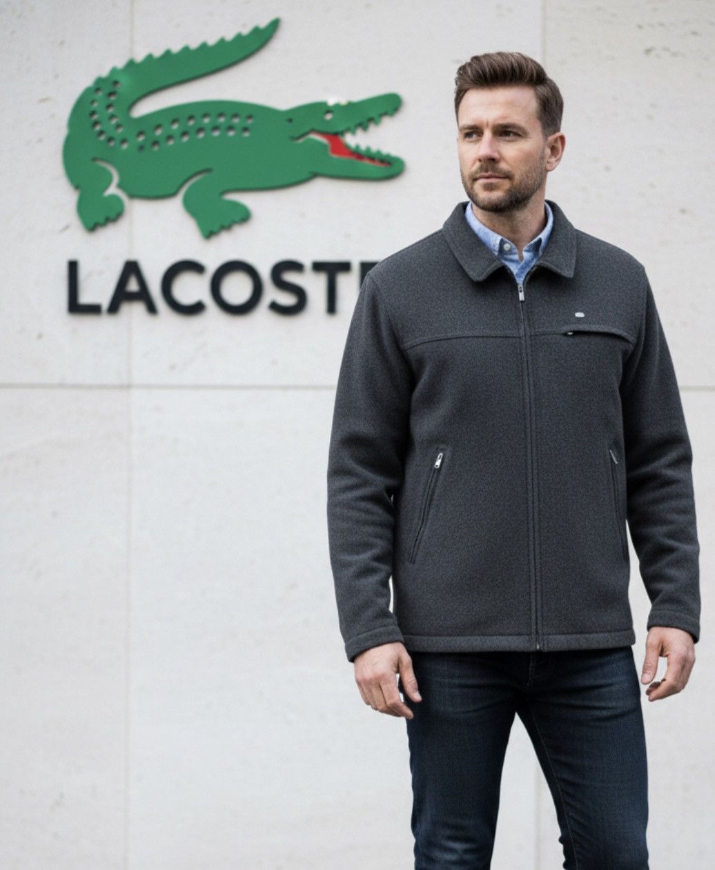 Lacoste 🔥 vintage lacoste coat jacket wool patch logo Size US L / EU 52-54 / 3 - 2 Thumbnail