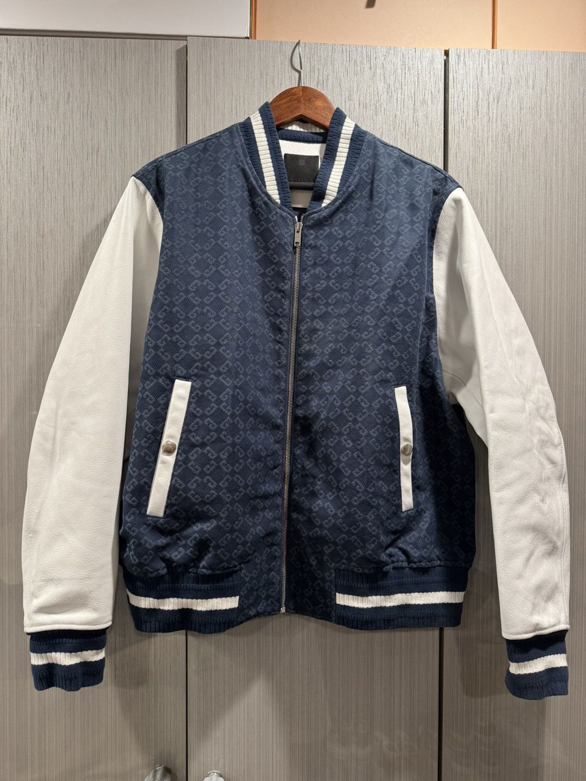 Givenchy Givenchy 4G Leather Denim Varsity Jacket Size US M / EU 48-50 / 2 - 1 Thumbnail