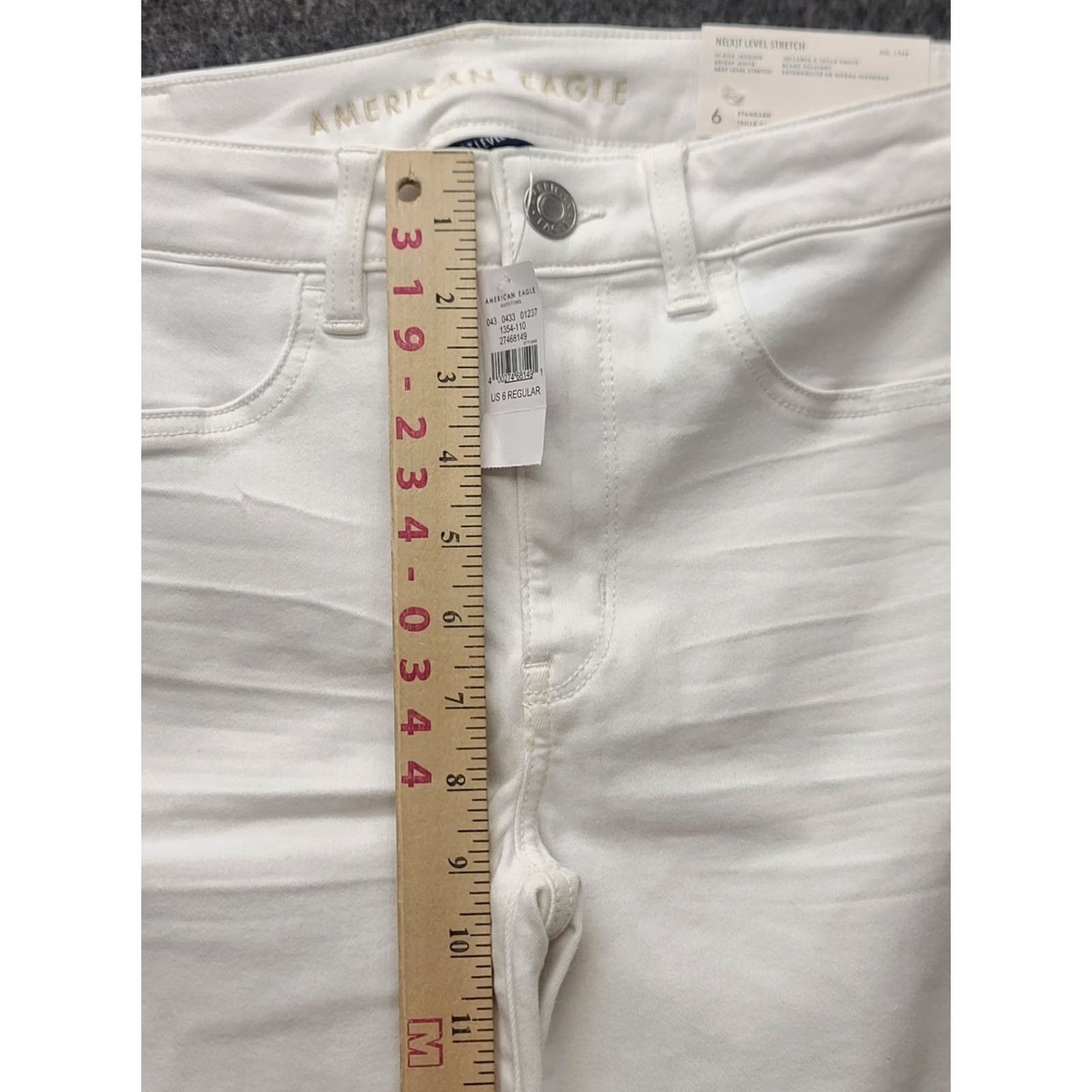 American Eagle Outfitters VINTAGE American Eagle Jeans 5-Pocket Denim Regular Rise Ankle 27in Waist White Womens 6 Regular Size 28" / US 6 / IT 42 - 4 Thumbnail