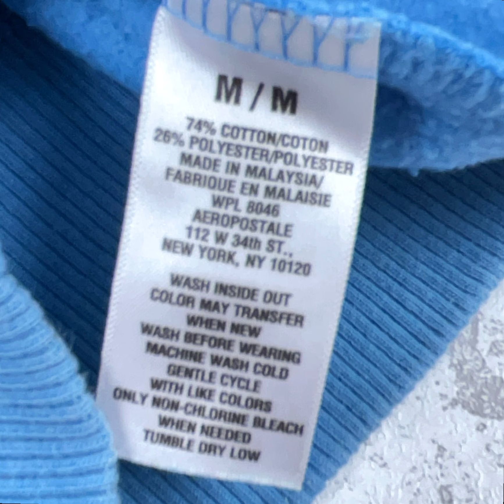 Vintage Aéropostale Hoodie Women Medium Blue Sweatshirt Casual All Seasons Zip Front Pullover 2000s Size M / US 6-8 / IT 42-44 - 6 Thumbnail