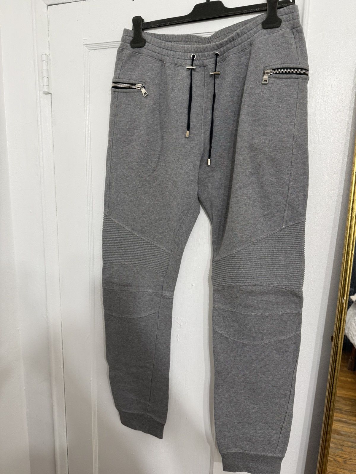 Balmain FW14 Grey Biker Sweatpants Size US 32 / EU 48 - 1 Thumbnail