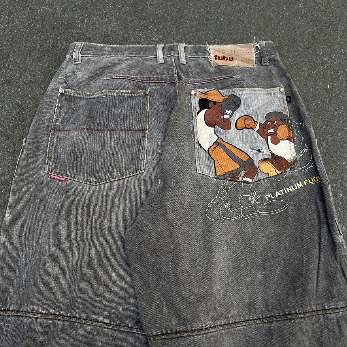 Fubu × Vintage Vintage Platinium Fubu Baggy Jeans Size US 34 / EU 50 - 2 Thumbnail