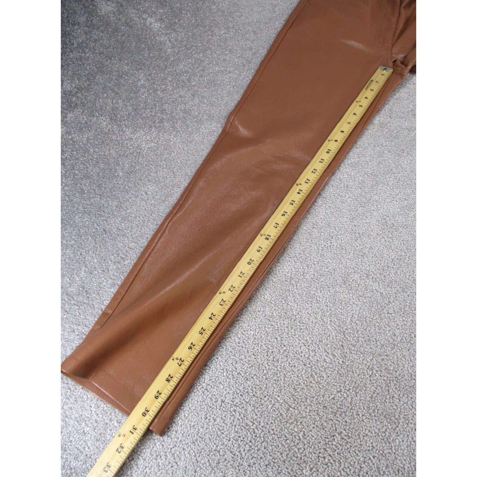 Vintage Wilfred Dress Pants Womens 6 Brown Faux Leather Straight Leg Size 28" / US 6 / IT 42 - 5 Thumbnail