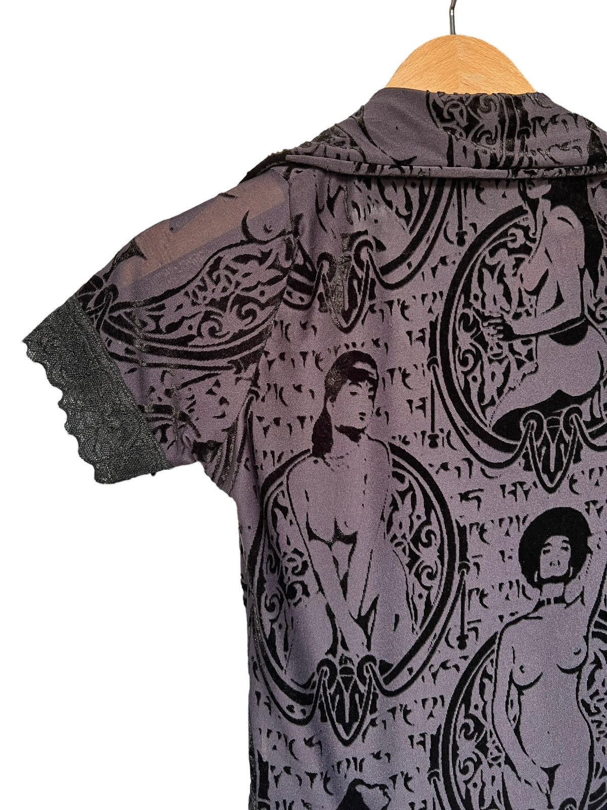 Hysteric Glamour Hysteric Glamour Naked Woman Mesh Wide Collared Tops Size XS / US 0-2 / IT 36-38 - 9 Thumbnail