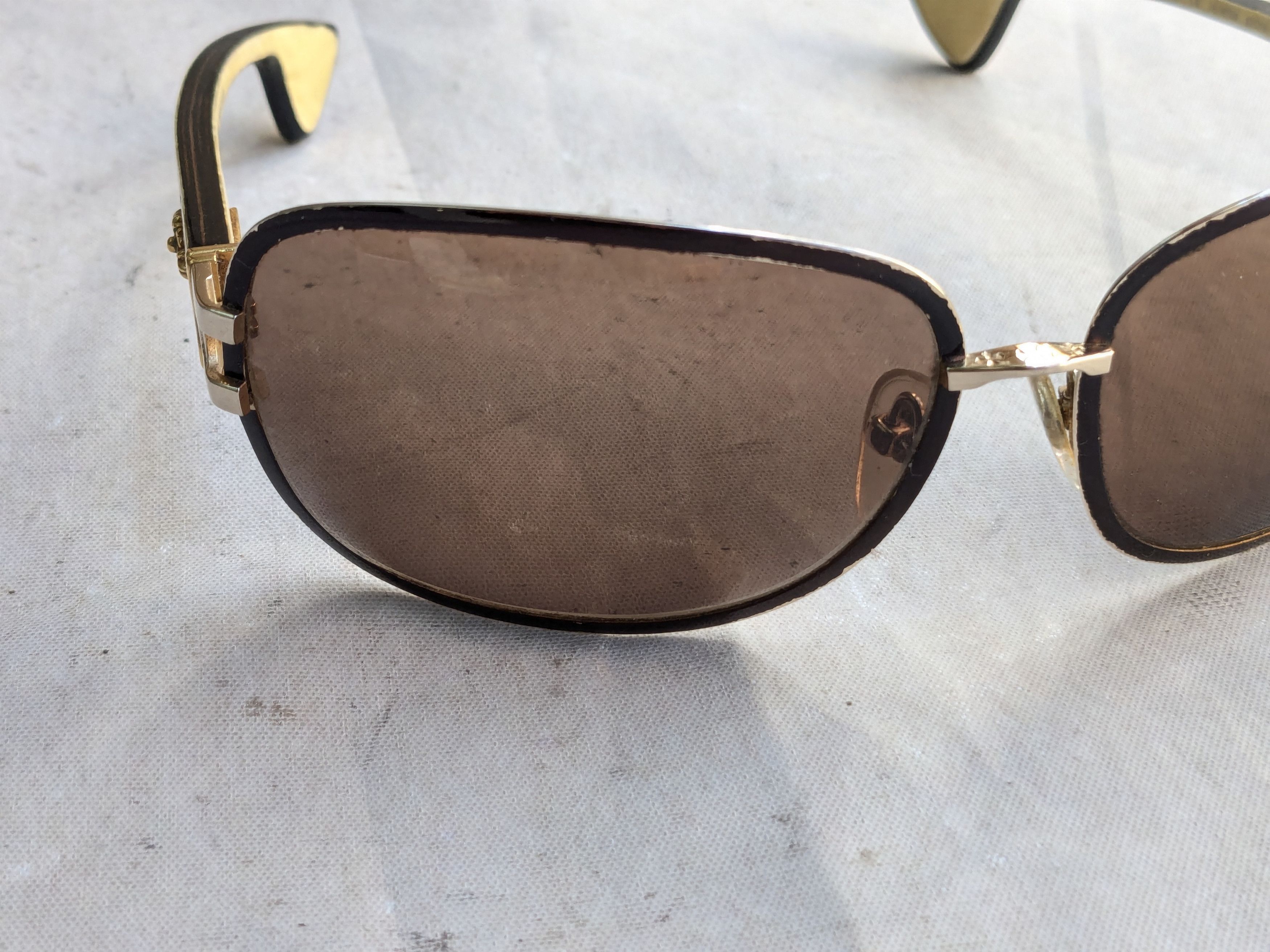 Chrome Hearts Chrome Hearts Aviator Sunglasses 'Pink Candle' Brown Gold Size ONE SIZE - 5 Thumbnail