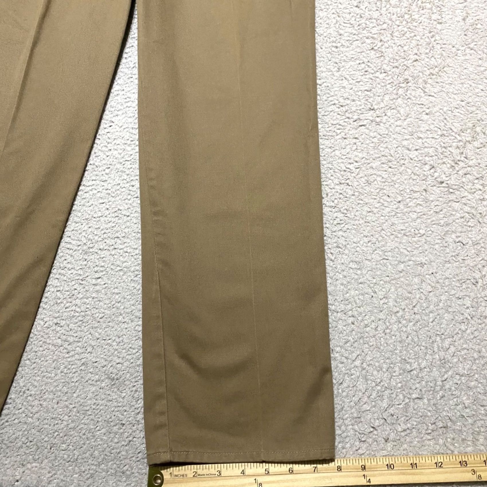 Vintage VINTAGE Duxbak Pants Beige Straight Pleated High Rise Mens Business Casual Brown Cotton Chino 33x32 Size US 37 - 5 Thumbnail