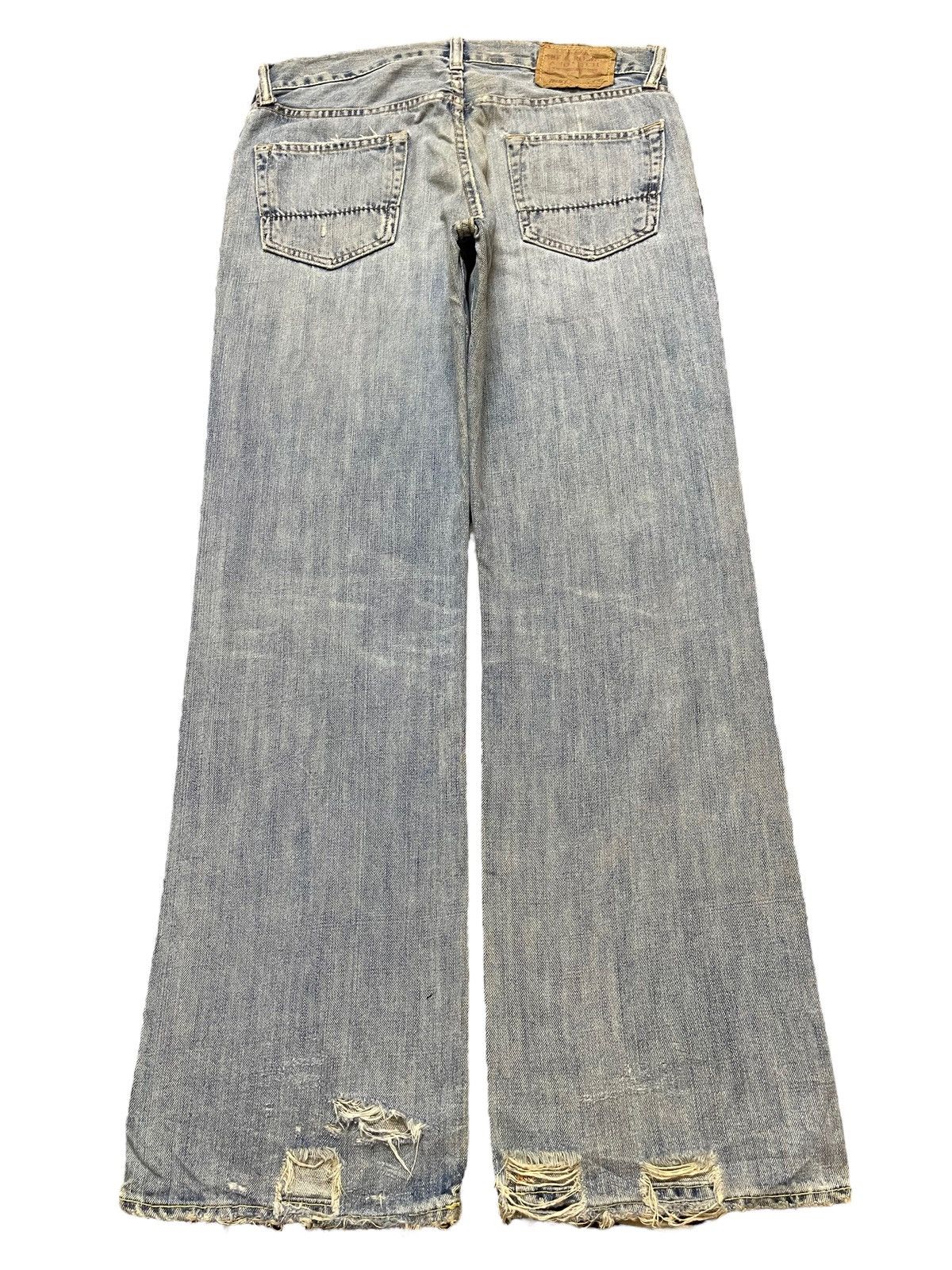 Abercrombie & Fitch Vintage Abercrombie & Fitch Blue Faded Wash Baggy Wide Leg Size US 32 / EU 48 - 2 Thumbnail