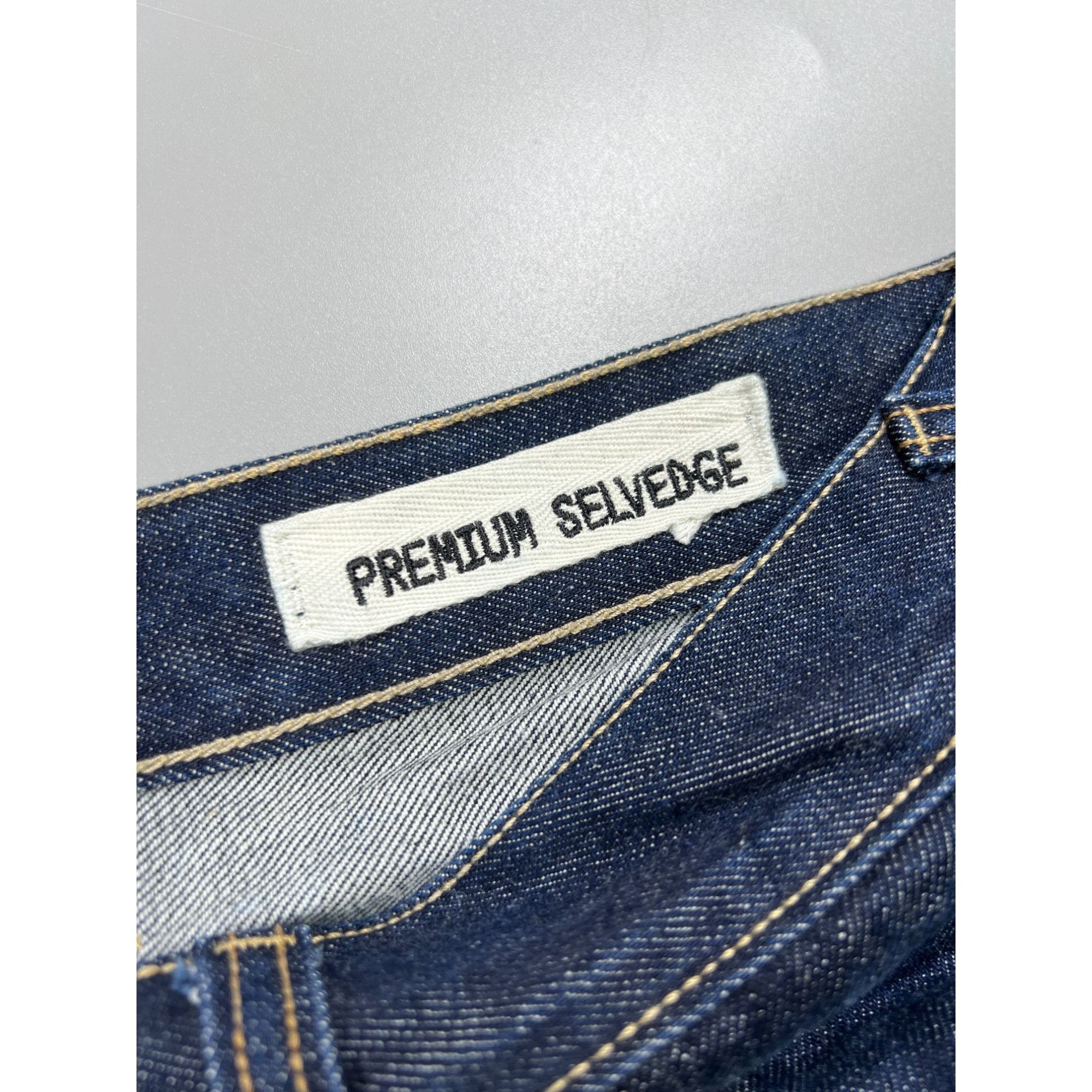 THE ROKKER COMPANY Rokker Raw Premium Selvedge Denim Jeans Pants (Y0933) Size US 31 - 10 Thumbnail