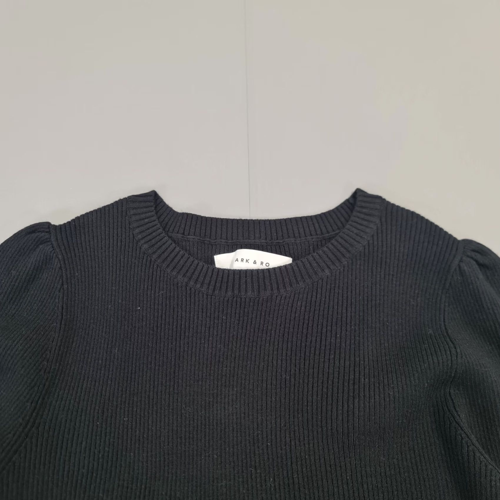 Vintage Lark & Ro Womens Jumper Black Large Long Sleeve Rib Knit Pullover Size L / US 10 / IT 46 - 2 Thumbnail