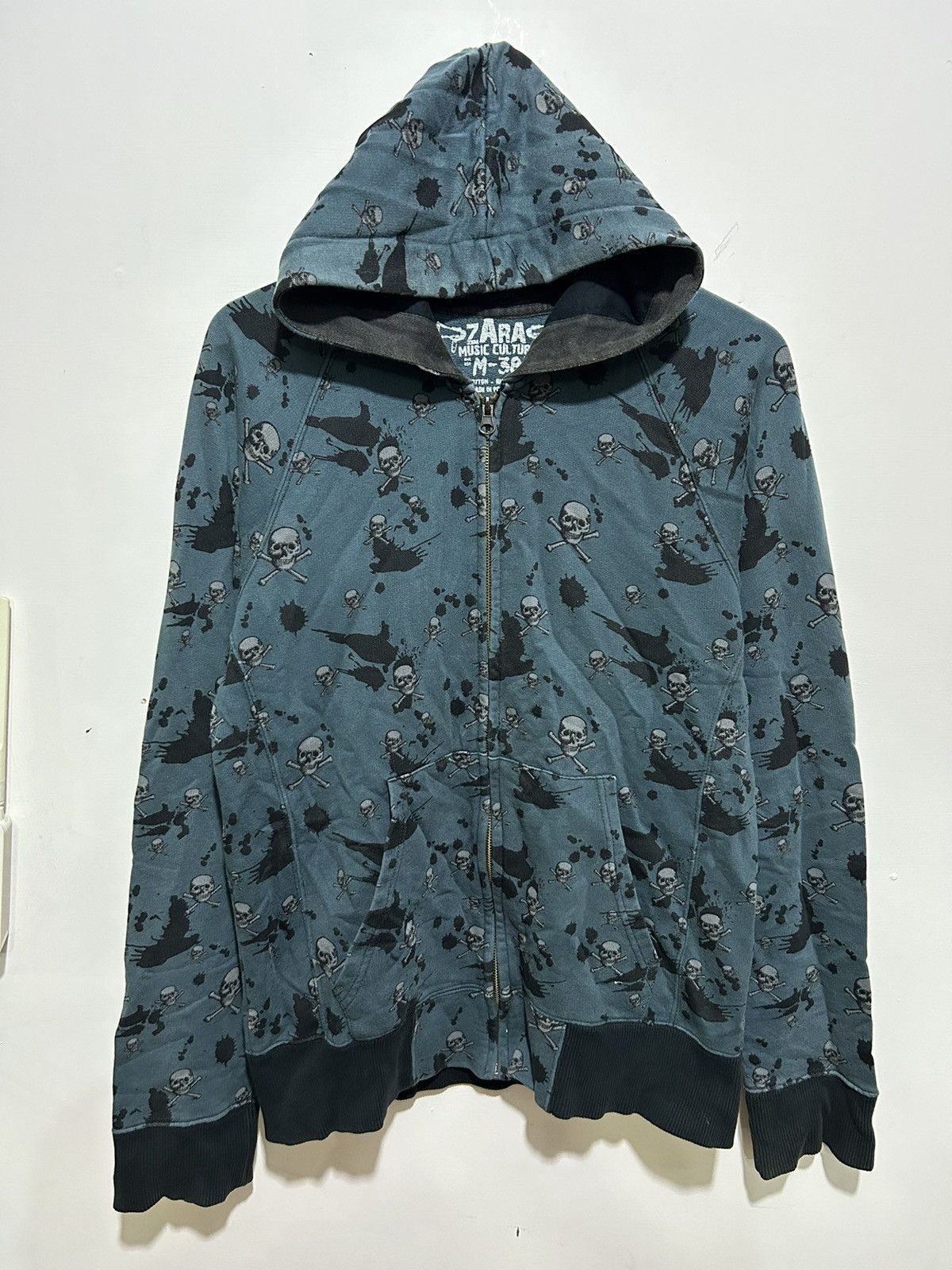 Hysteric Glamour Zara Allover Printed Skull Hoodie Zip lgb