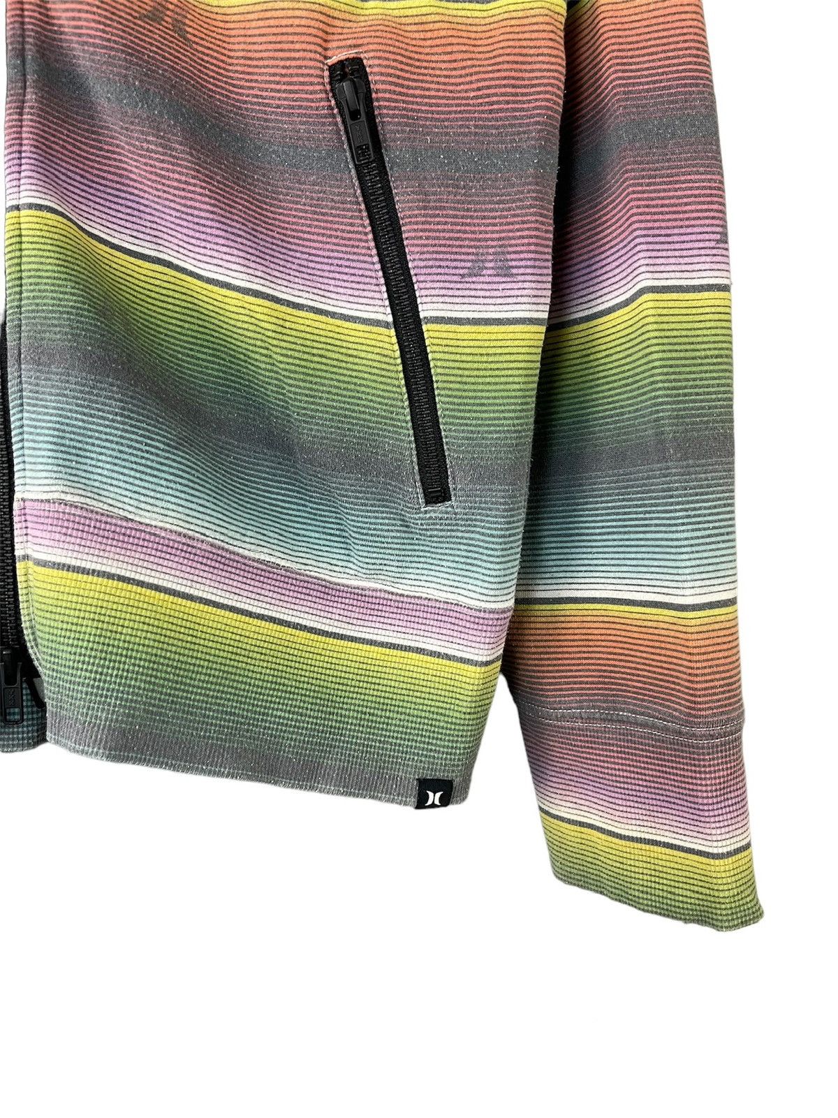 Hurley × Vintage Hurley Striped Full Zip Vintage Sweatshirt Size US S / EU 44-46 / 1 - 6 Thumbnail