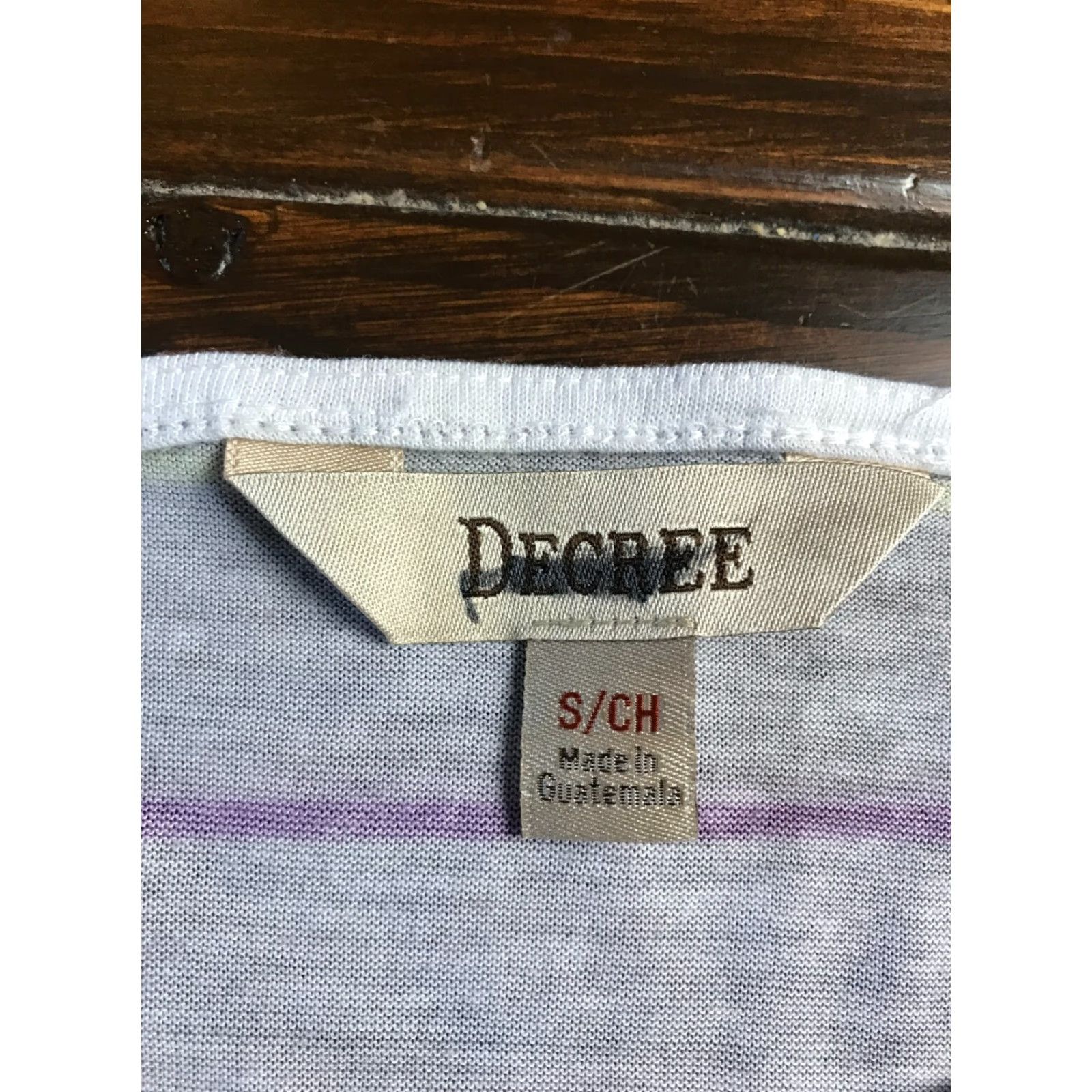 Decree Decree Shirt, Women’s Size Small, Purple, Striped, Short Sleeve, T-Shirt, Regular, Casual, Modern, gift-ready? Size S / US 4 / IT 40 - 5 Thumbnail
