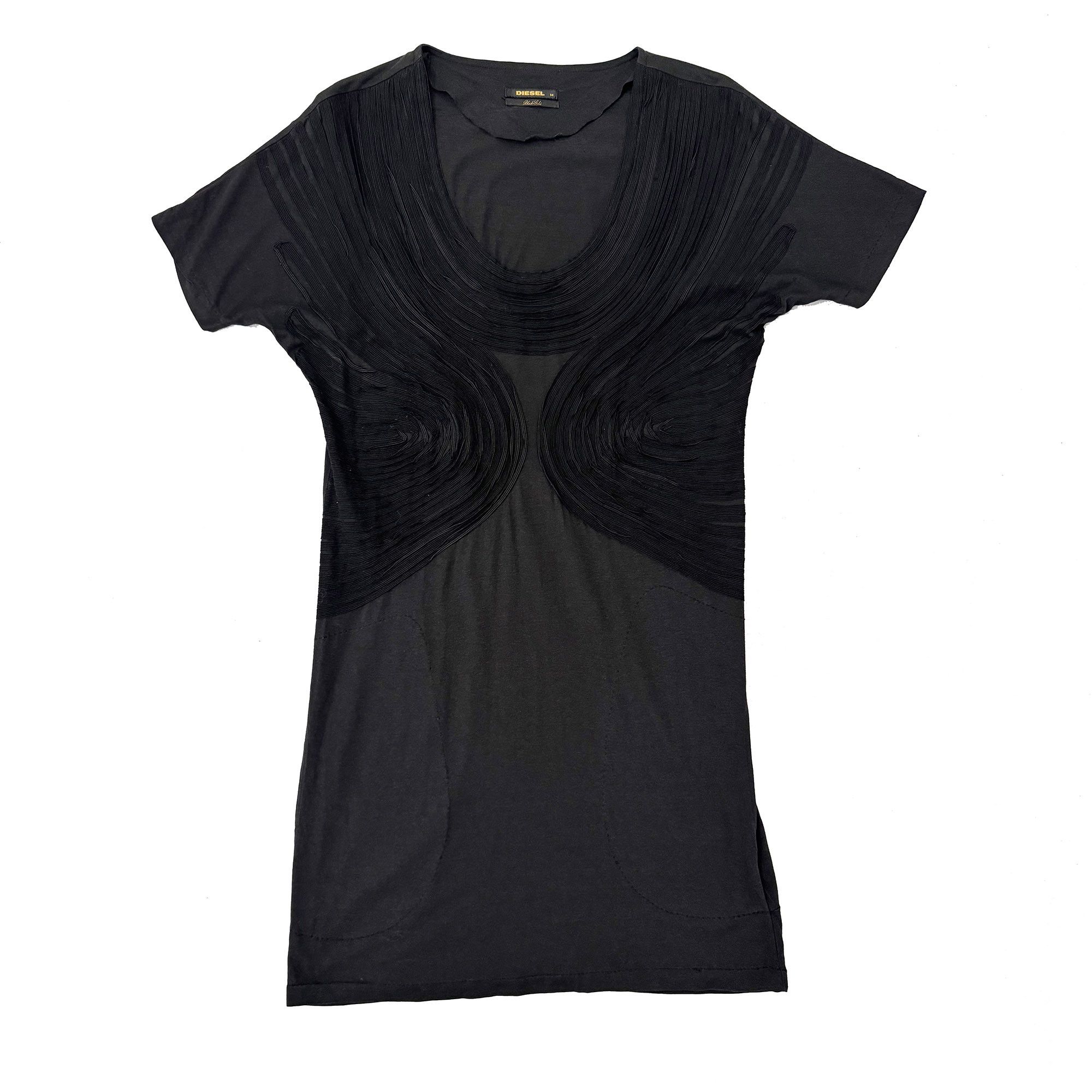 Diesel Black Gold Diesel cotton modal mini dress in black size M Size M / US 6-8 / IT 42-44 - 5 Thumbnail