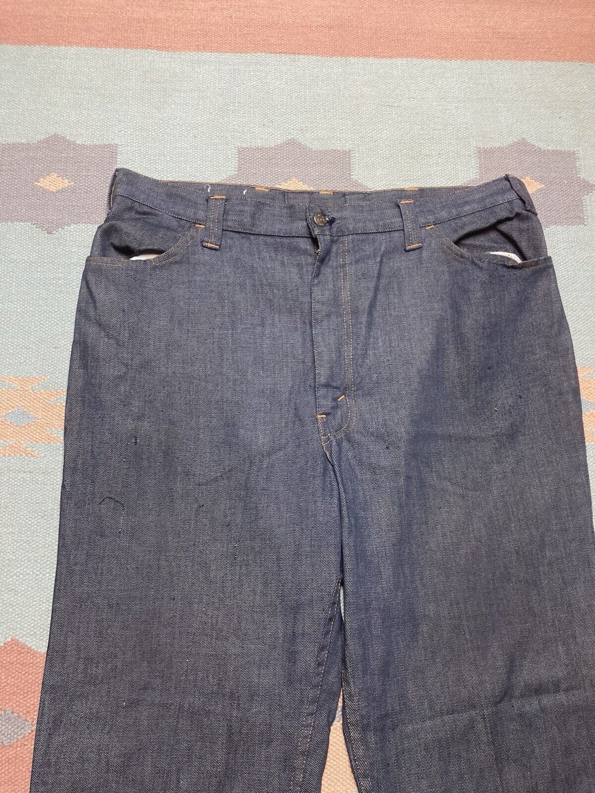 Levi's × Vintage 1970s Levi’s big E jeans 546 orange tab bootcut dark 38x29 Size US 38 / EU 54 - 8 Thumbnail