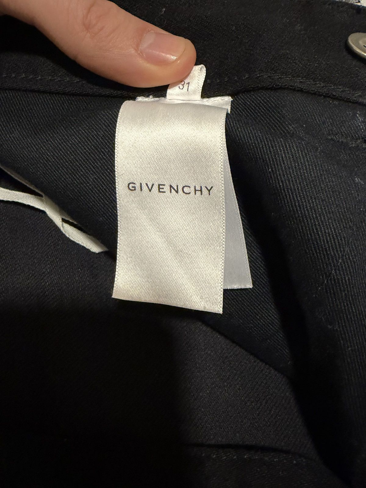 Givenchy SS21 Cracked White Painted Jeans Size US 31 - 8 Thumbnail