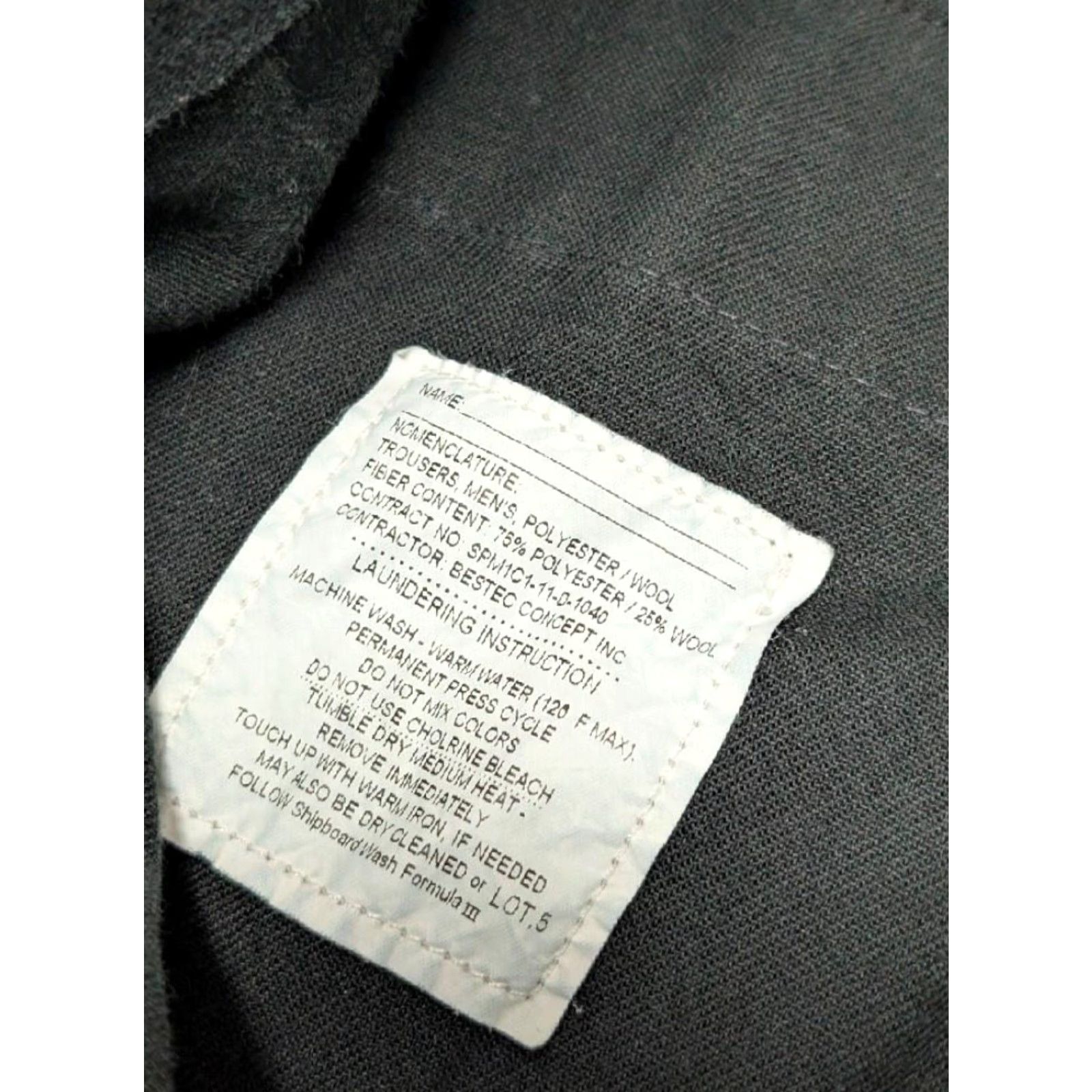 Vintage VINTAGE USN Pants 34x30 Black Wool Blend NAVAL MILITARY TROUSERS Mens Pants Regular 34x30 Black Wool Blend Navy blue 90s Size US 34 / EU 50 - 5 Thumbnail