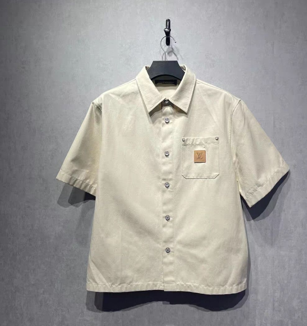 Louis Vuitton Louis Vuitton Mulberry Silk Blended Short Sleeve Shirt Size US L / EU 52-54 / 3 - 1 Thumbnail