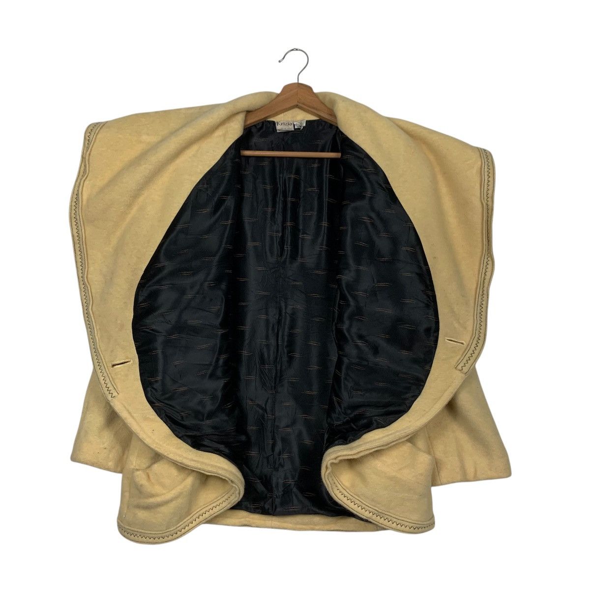 Krizia Uomo Vintage 90's KRIZIA Asymmetrical Wool Jacket #2874-C130 Size M / US 6-8 / IT 42-44 - 11 Thumbnail