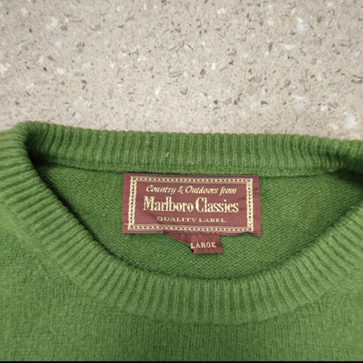 Marlboro Classics Vintage 90er Marlboro Pullover XL Grün Size US XL / EU 56 / 4 - 3 Thumbnail