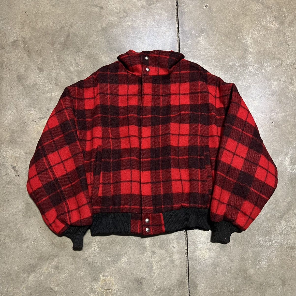 Woolrich Woolen Mills Vintage Woolrich Buffalo Plaid Wool Bomber Jacket USA 90s Size US M / EU 48-50 / 2 - 1 Thumbnail