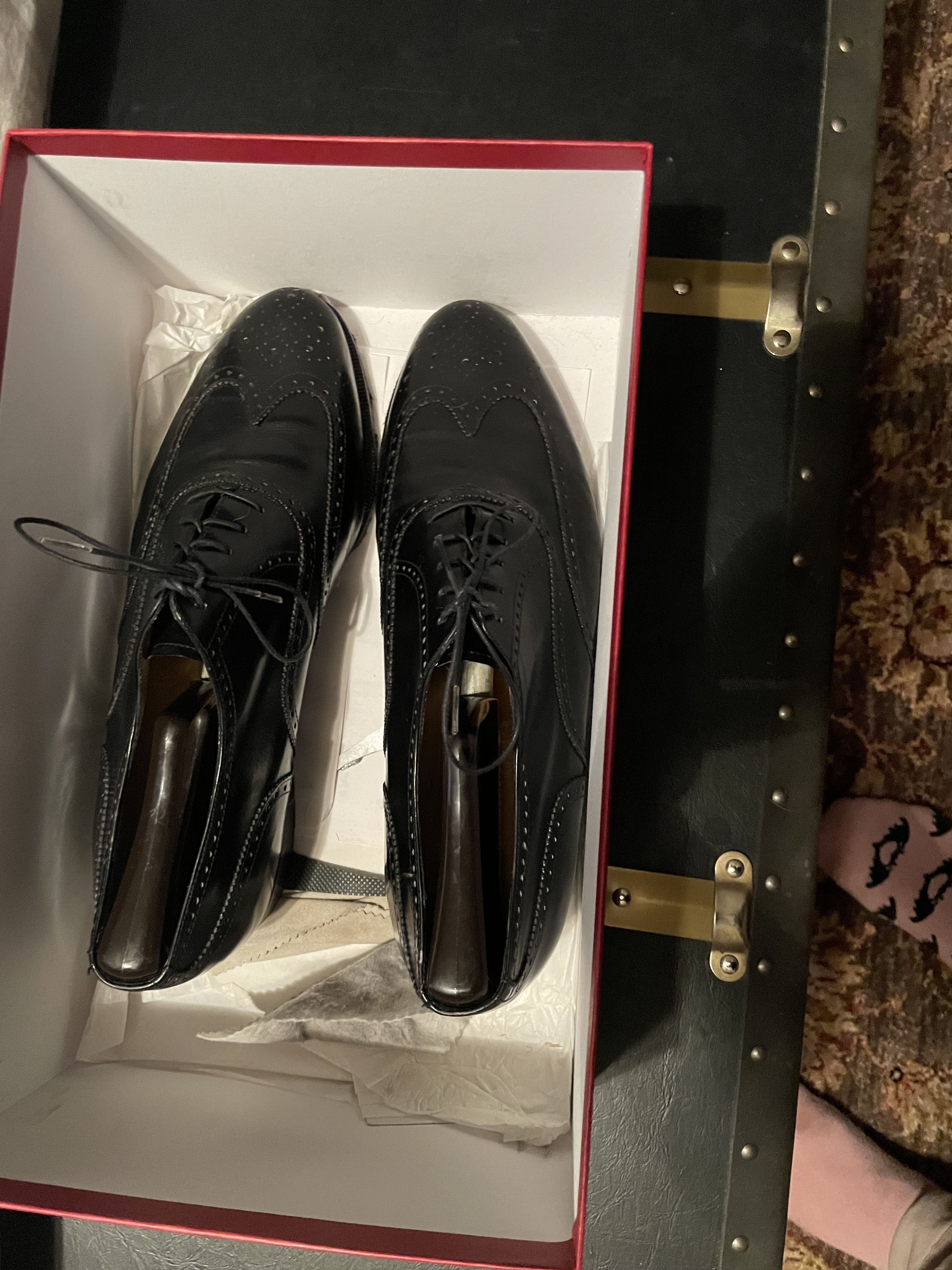 Salvatore Ferragamo Salvatore Ferragamo Black Leather Wingtip Oxford Shoes 9 Size US 9 / EU 42 - 15 Thumbnail