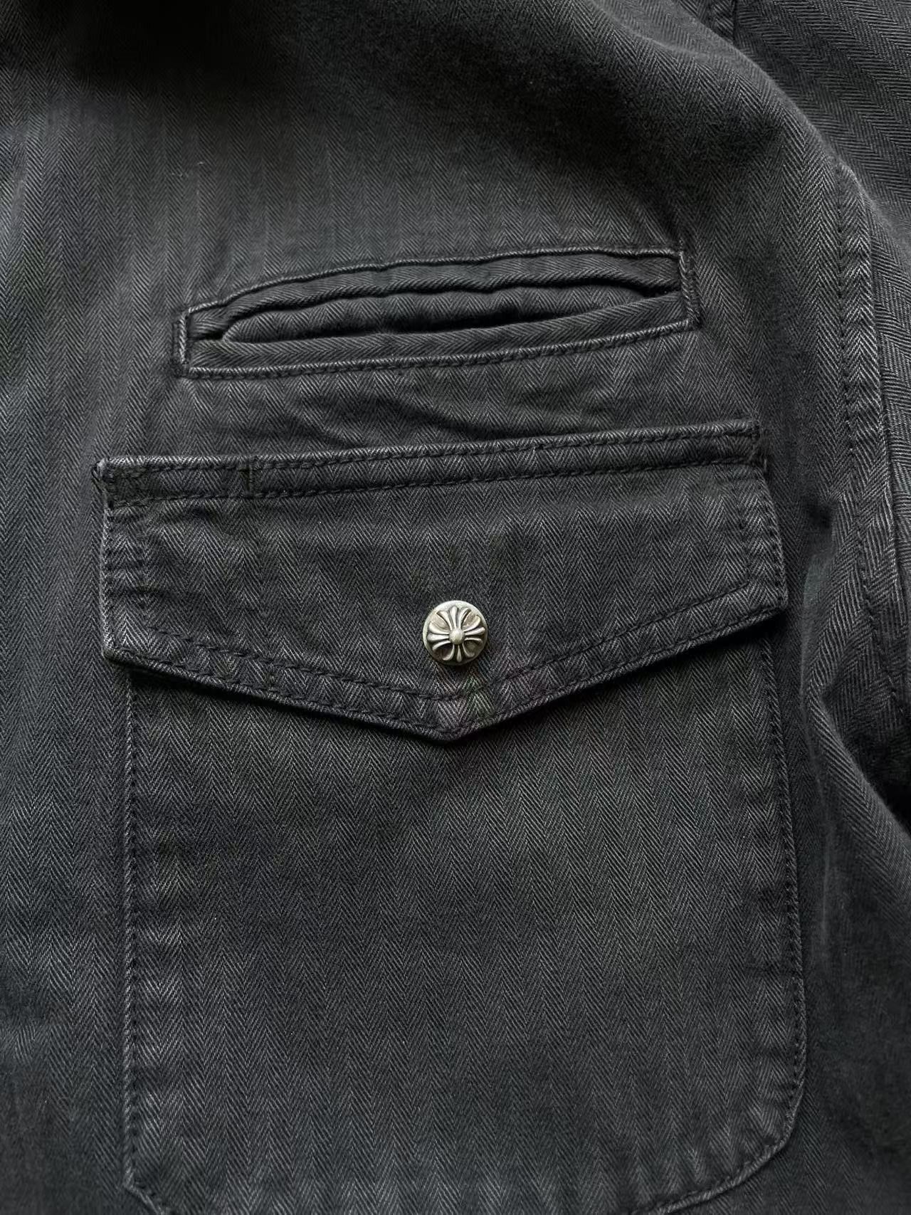 Chrome Hearts Chrome Hearts Black Wash Denim Dagger Zip Jacket Size US L / EU 52-54 / 3 - 4 Thumbnail